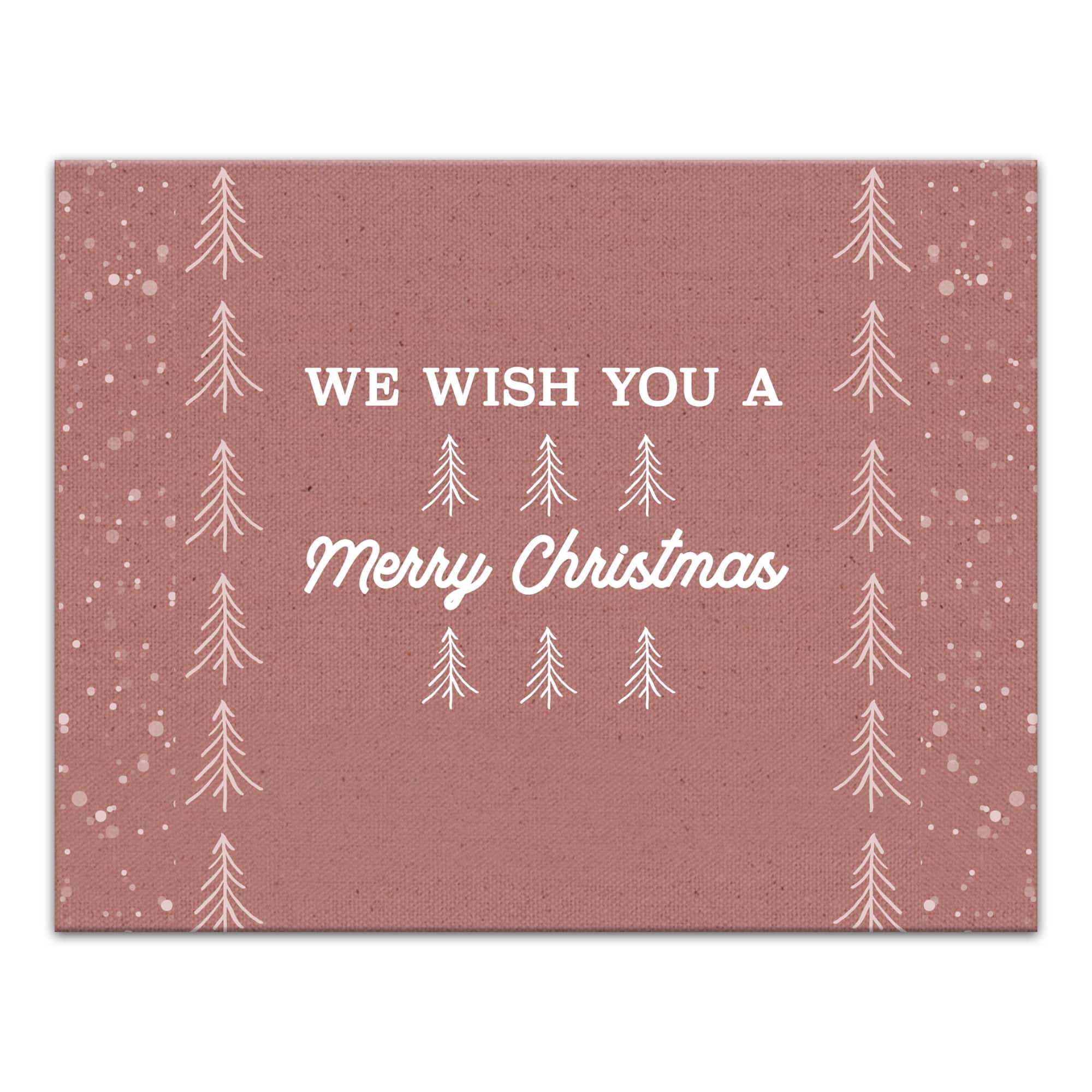 We Wish You a Merry Christmas Canvas Wall Art