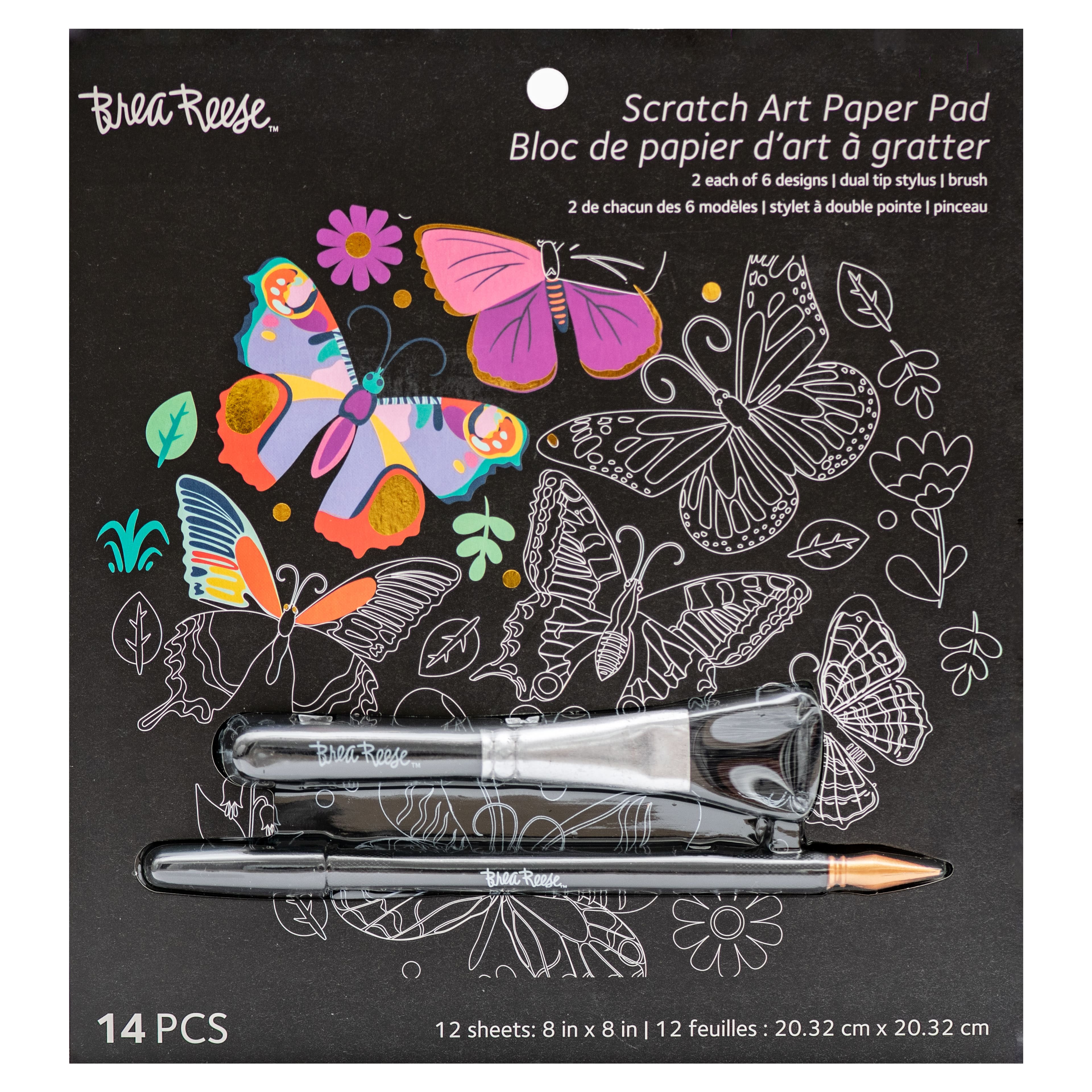 Brea Reese™ Josie Lewis Geometric Scratch Art Paper Pad