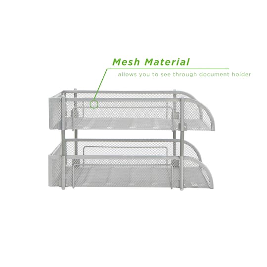 Mind Reader Silver 2 Piece Stackable Metal Mesh Letter Tray | Michaels