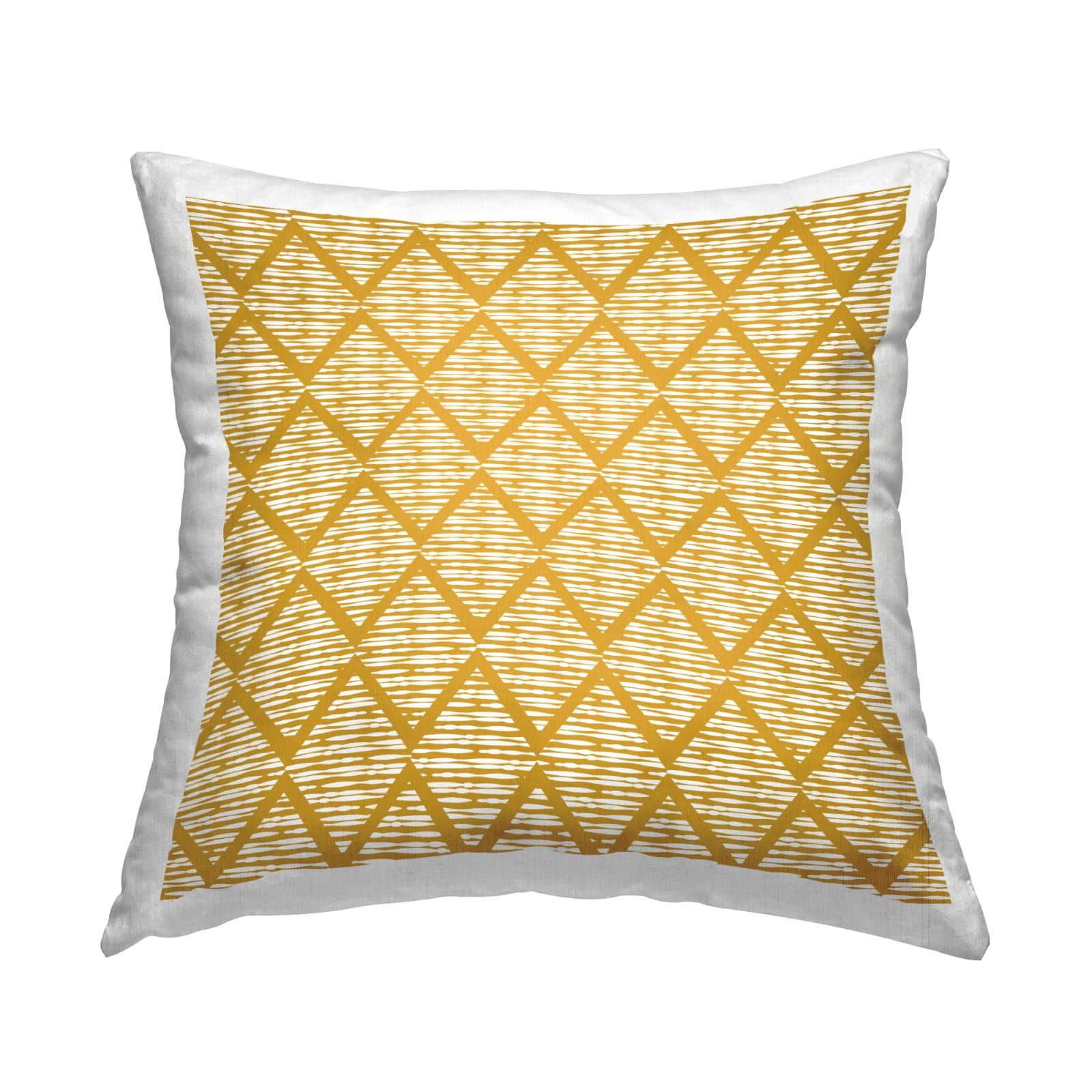 Stupell Industries Yellow Diamond Shape Zigzag Pattern Throw