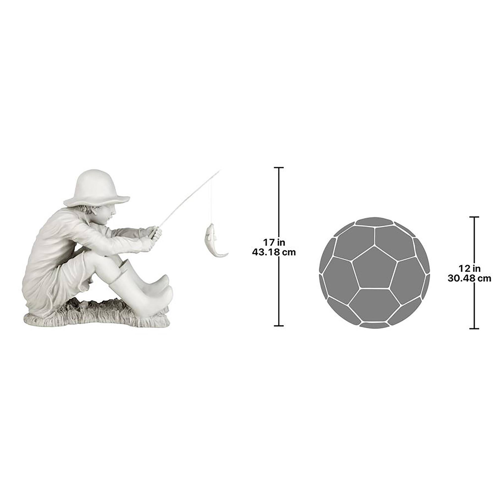 Design Toscano 17&#x22; Gone Fishing Fisherman Statue