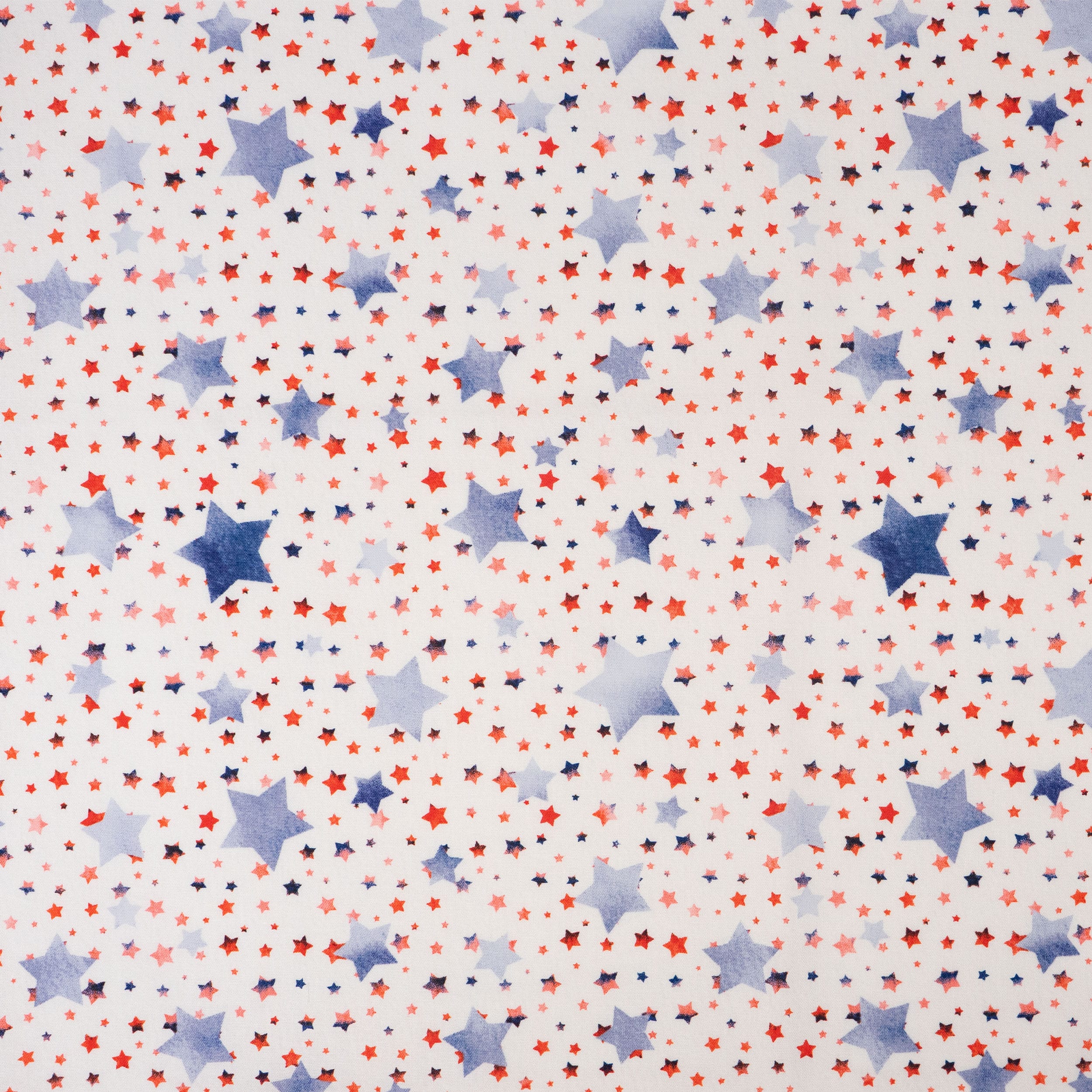 SINGER Red, White & Blue Layered Stars Cotton Fabric