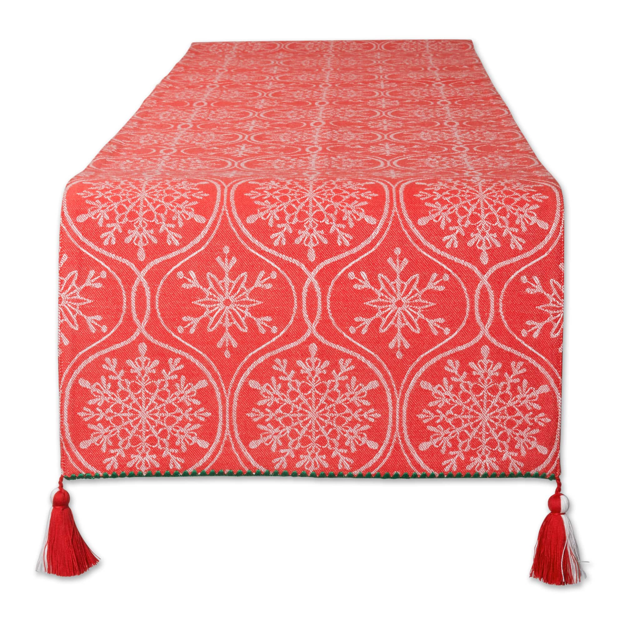 DII® 108'' Joyful Snowflakes Jacquard Reversible Table Runner