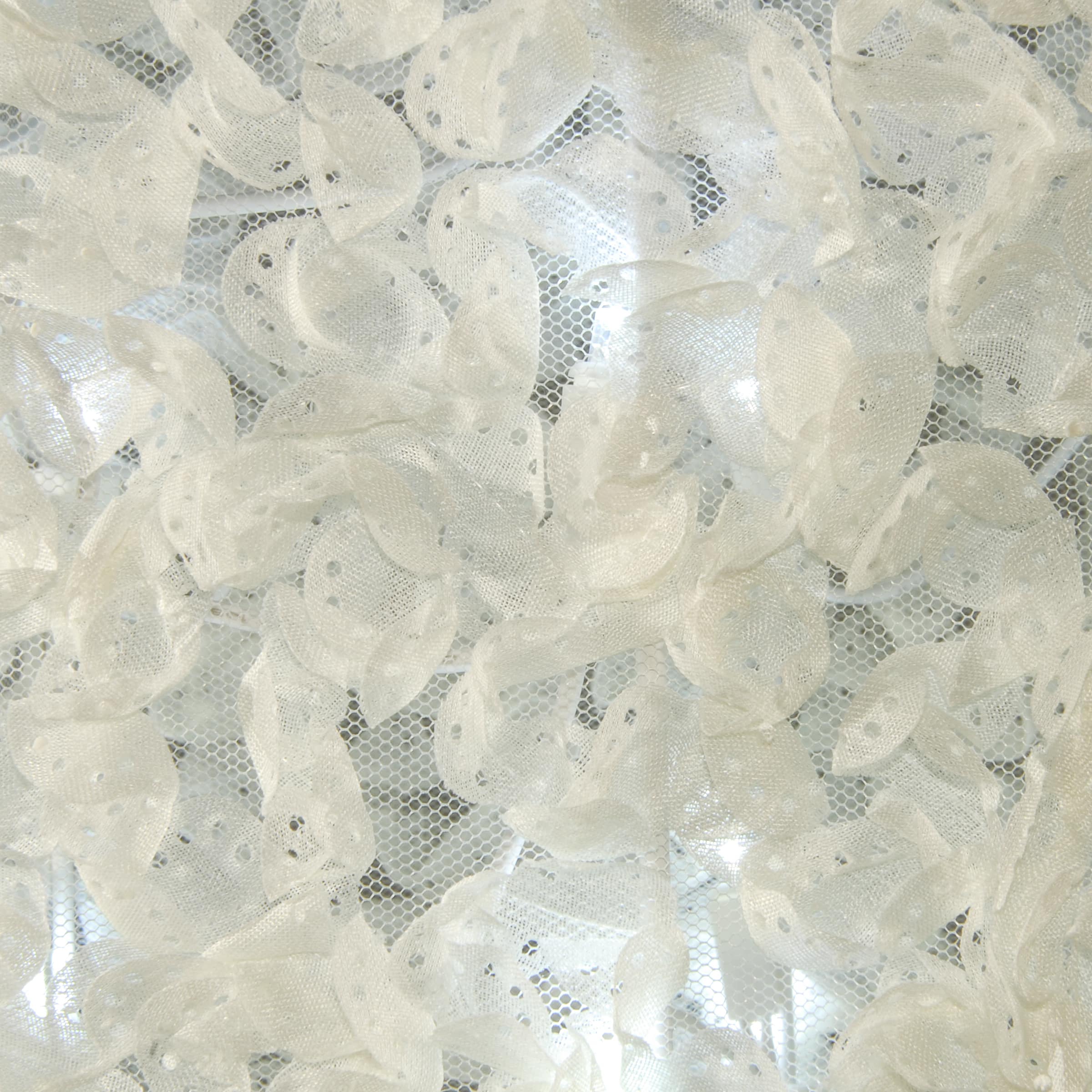 42" Glitter Square Snowman, White LED Lights