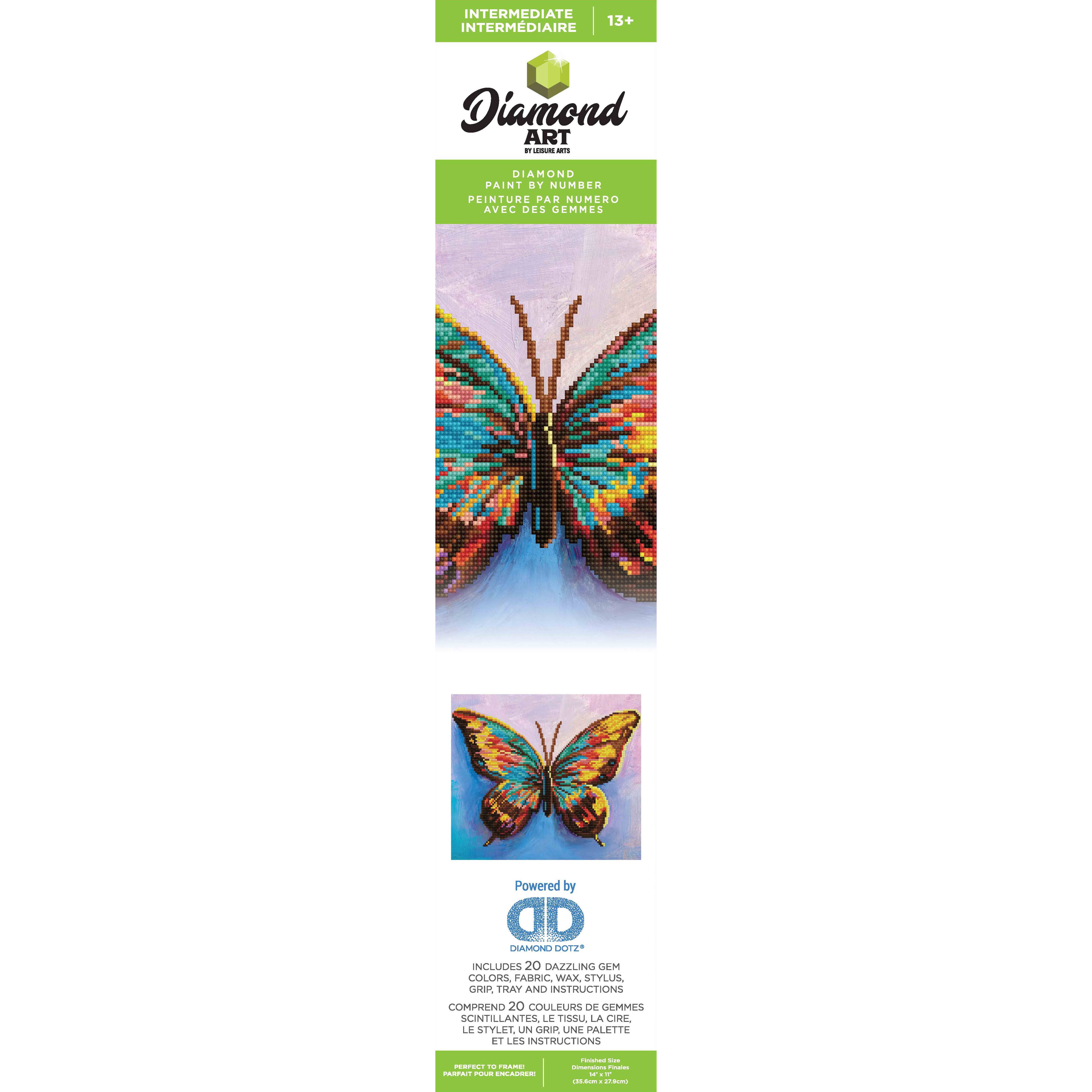 Diamond Dotz Intermediate Butterfly Art Diamond Facet Art Kit Paint | 20.28 x 16.34 | Michaels