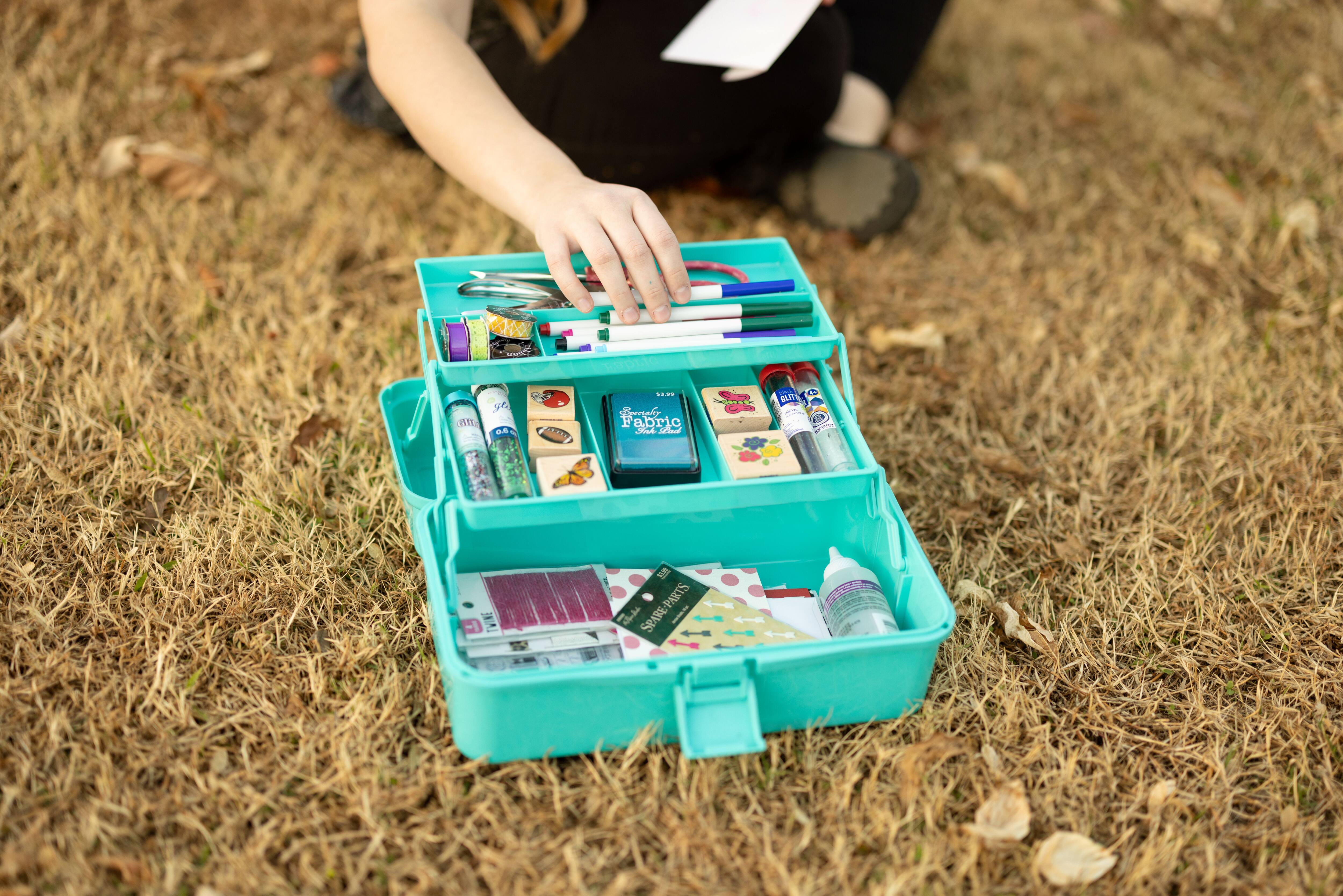 Everything Mary Aqua 3-Layer Storage Box