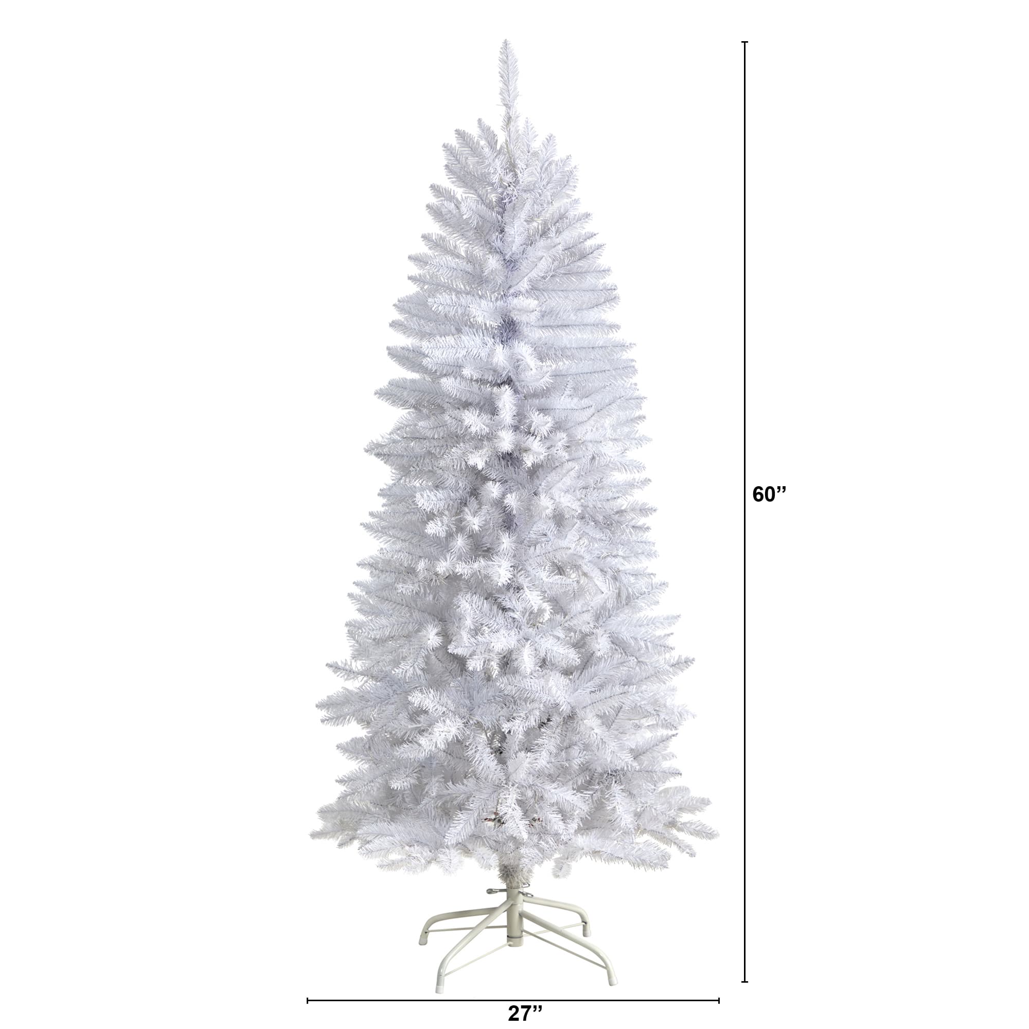 5ft. Unlit Slim White Artificial Christmas Tree