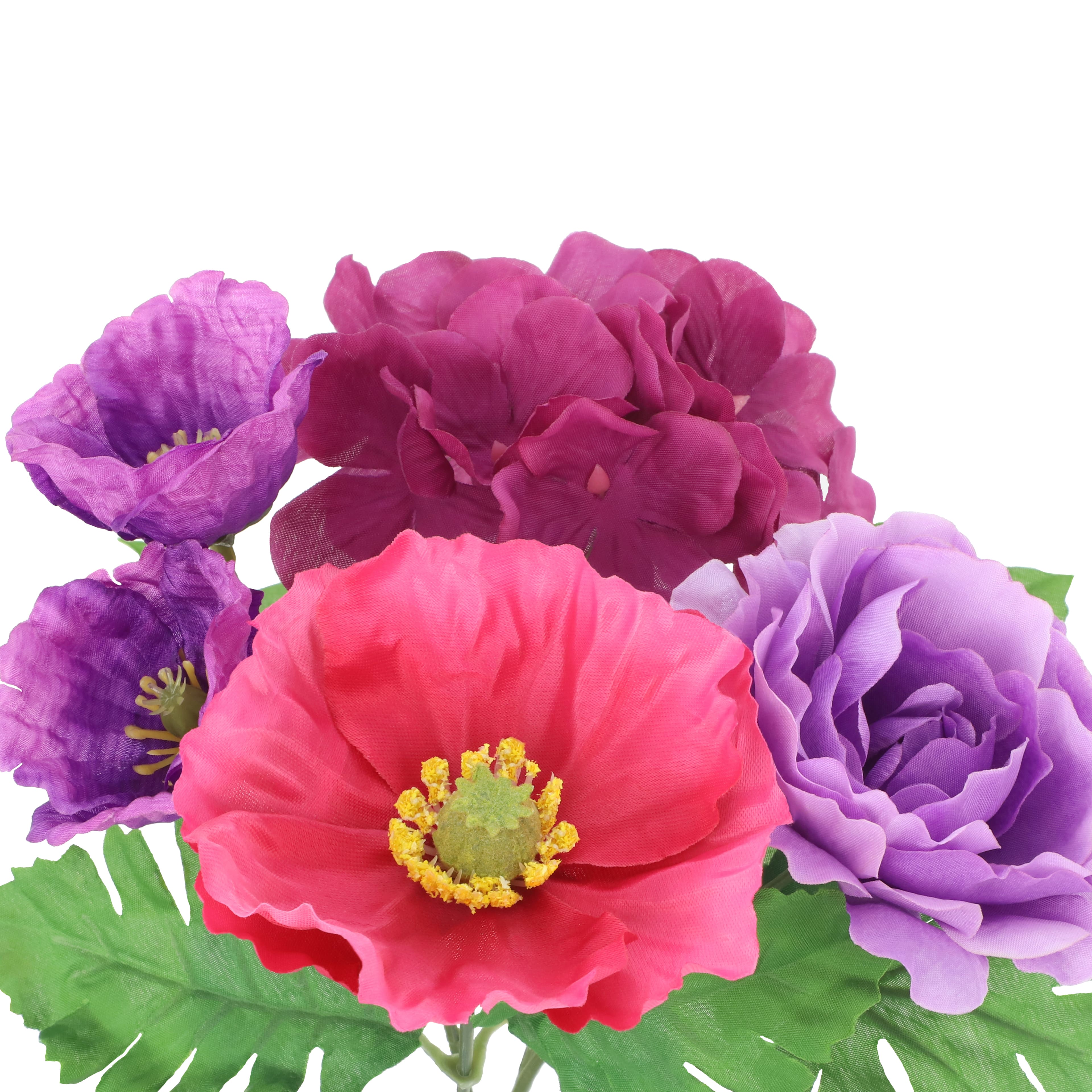13&#x22; Purple &#x26; Red Poppy &#x26; Ranunculus Bush by Ashland&#xAE;