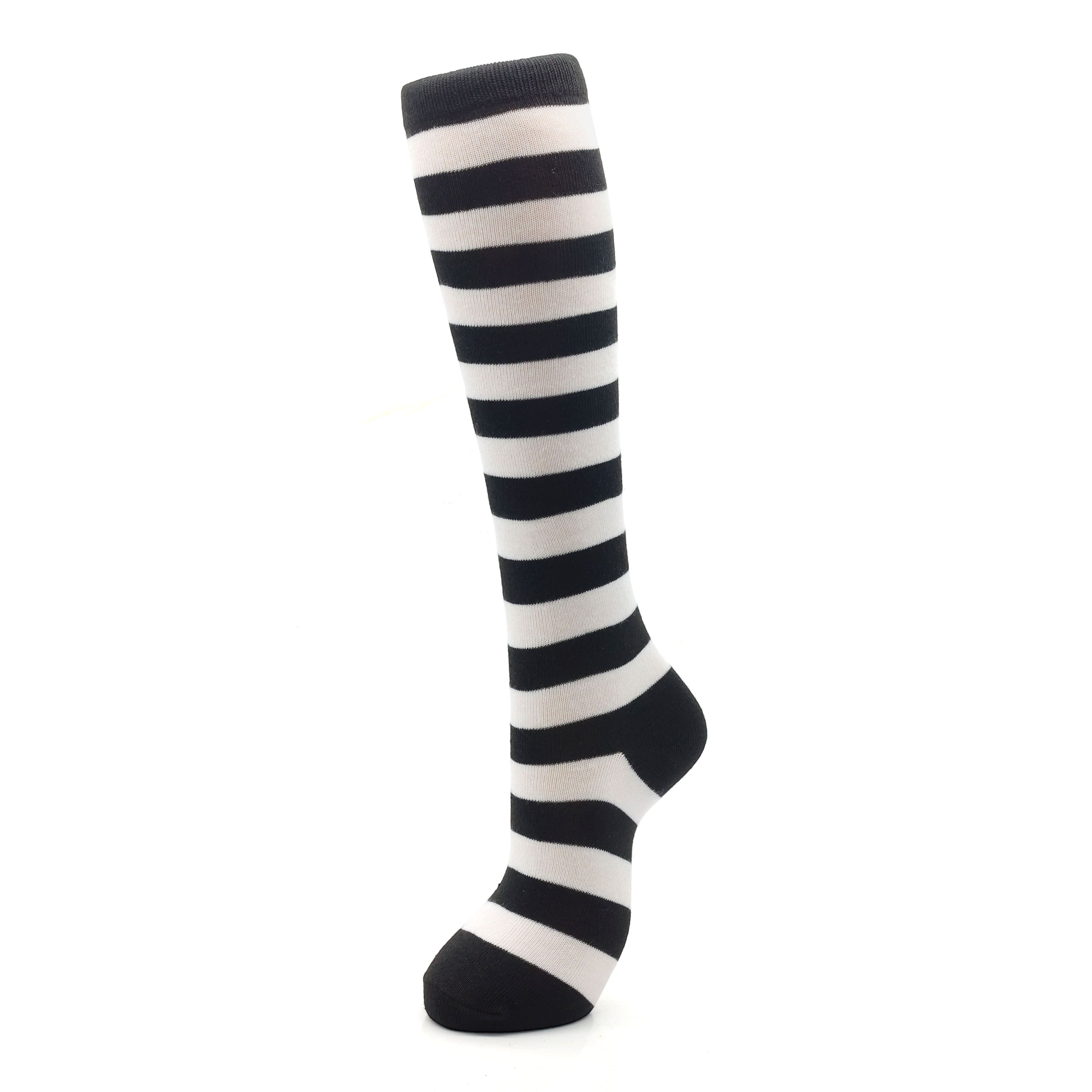Black &#x26; White Stripes Adult Knee High Socks by Celebrate It&#x2122;