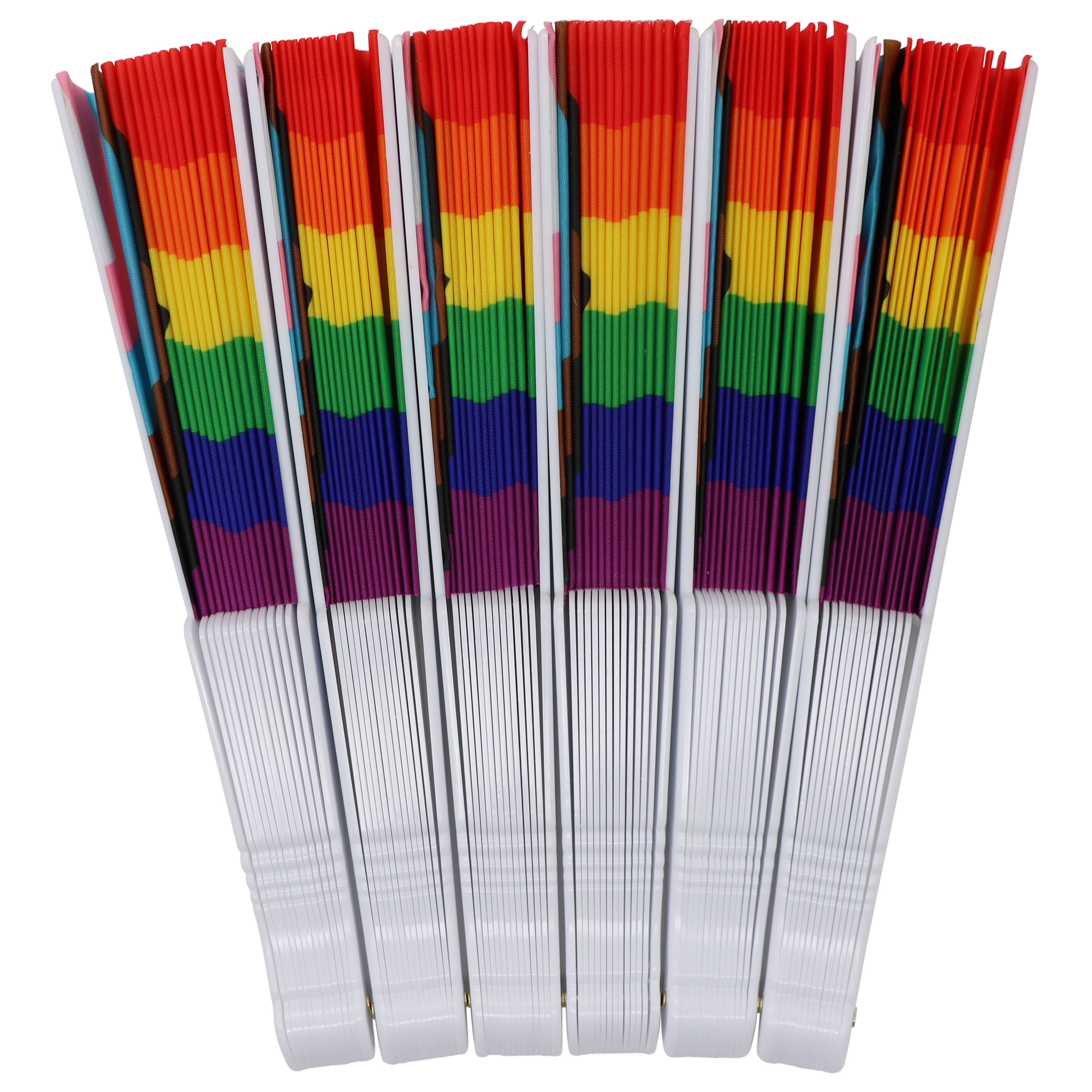 Pride Progress Fans, 6ct. by Celebrate It™