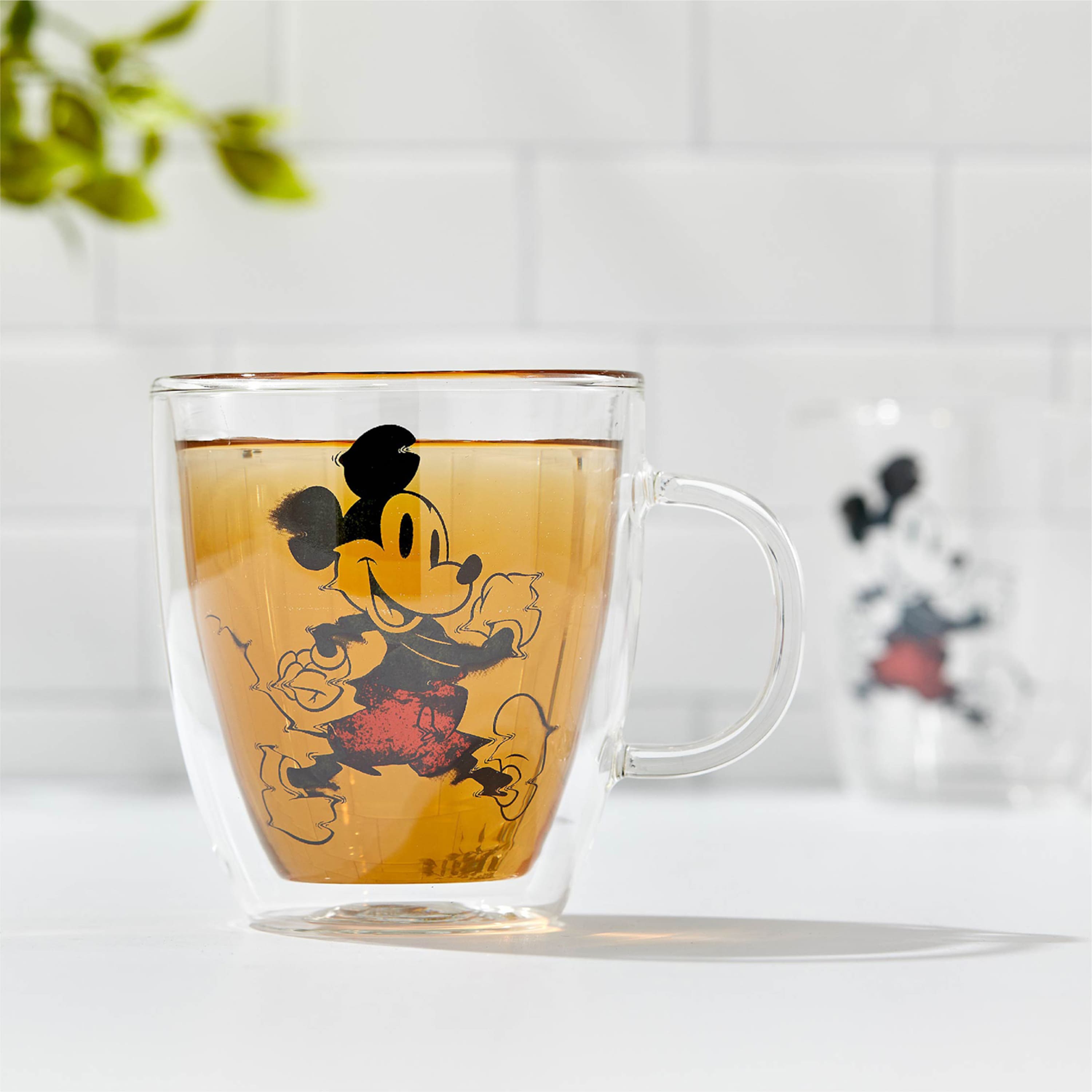 13.5oz. Disney® Mickey Mouse Glitch Glass Mugs, 2ct.