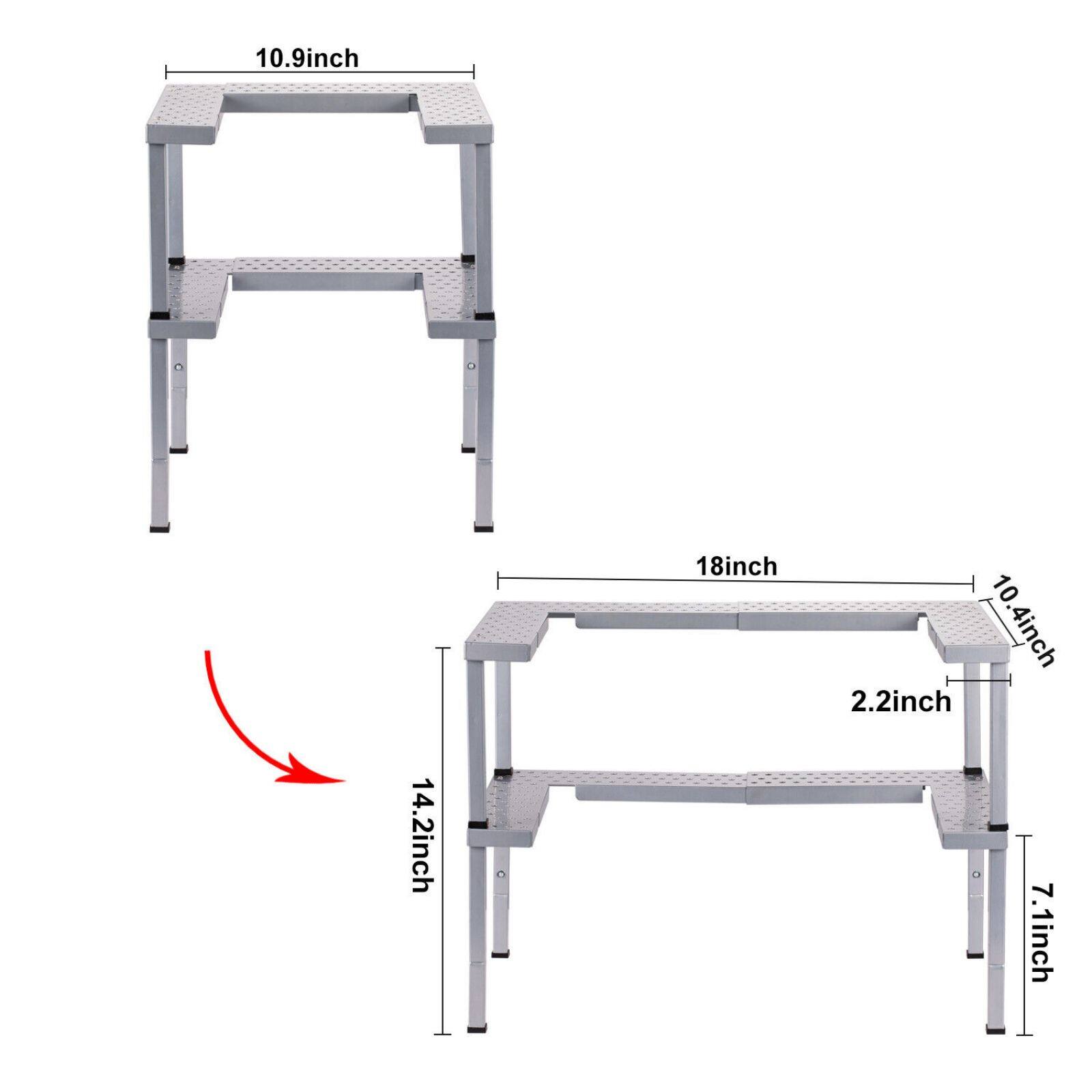 NEX™ Spicy Shelf Patented Stackable Organizer Adjustable Spice Rack