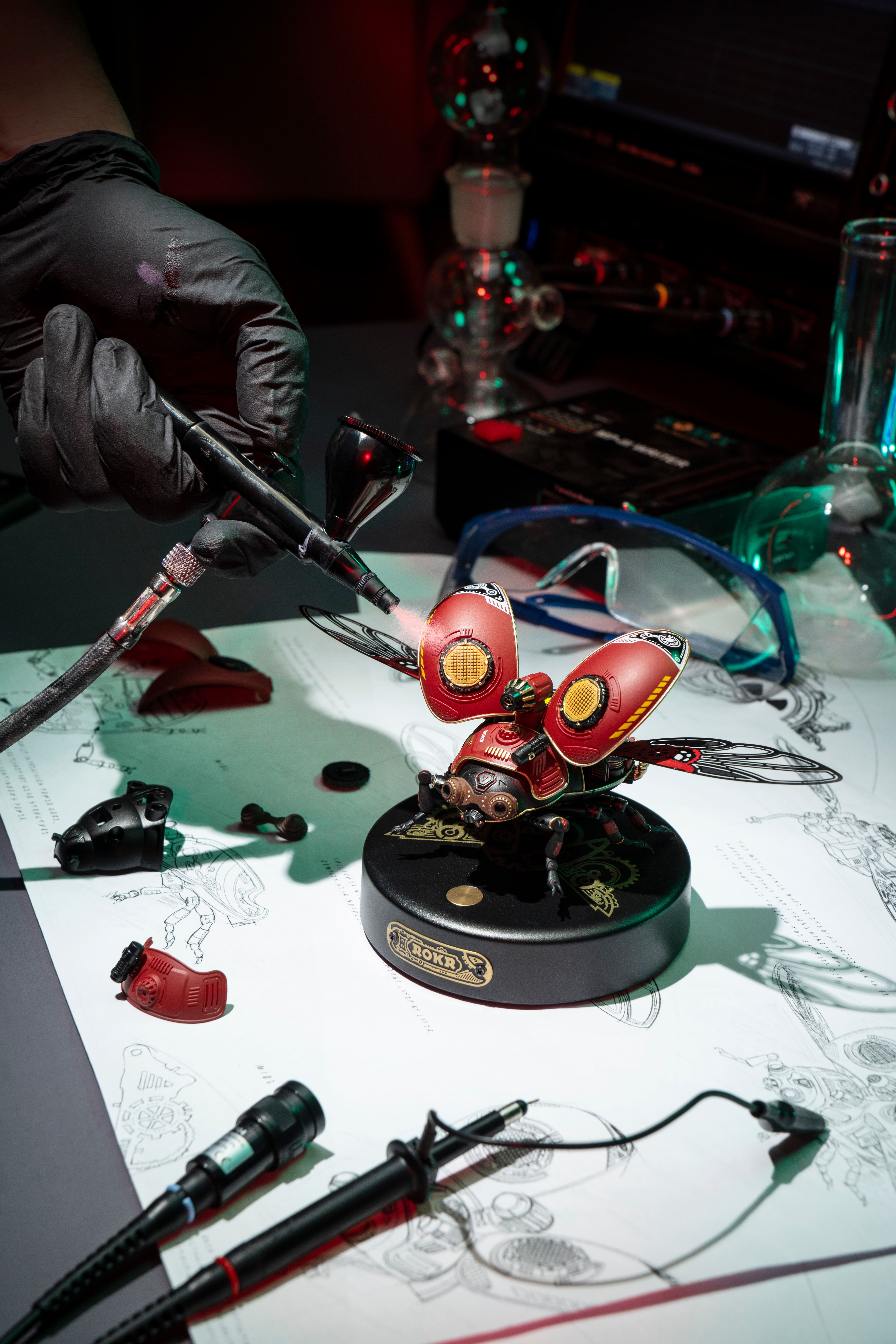 ROKR® Mechanical Age Scout Beetle LED 3D Puzzle Kit