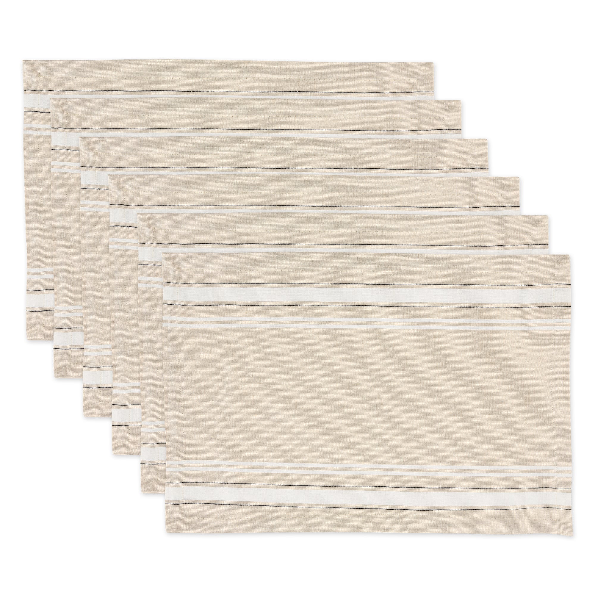 DII® French Stripe Placemats, 6ct.