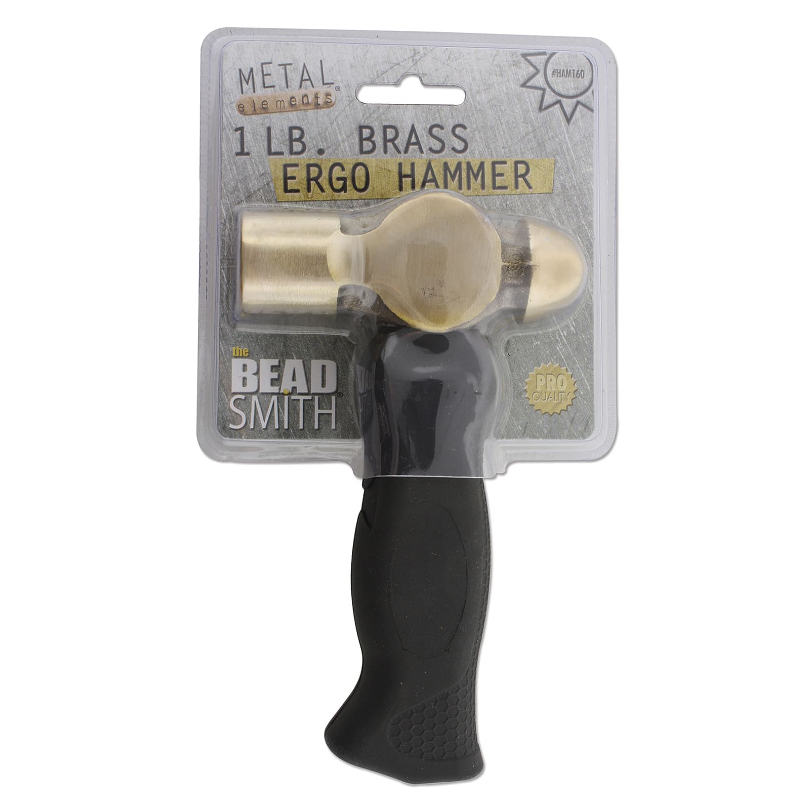 The Beadsmith&#xAE; 1lb. Brass Ergo Handle Hammer
