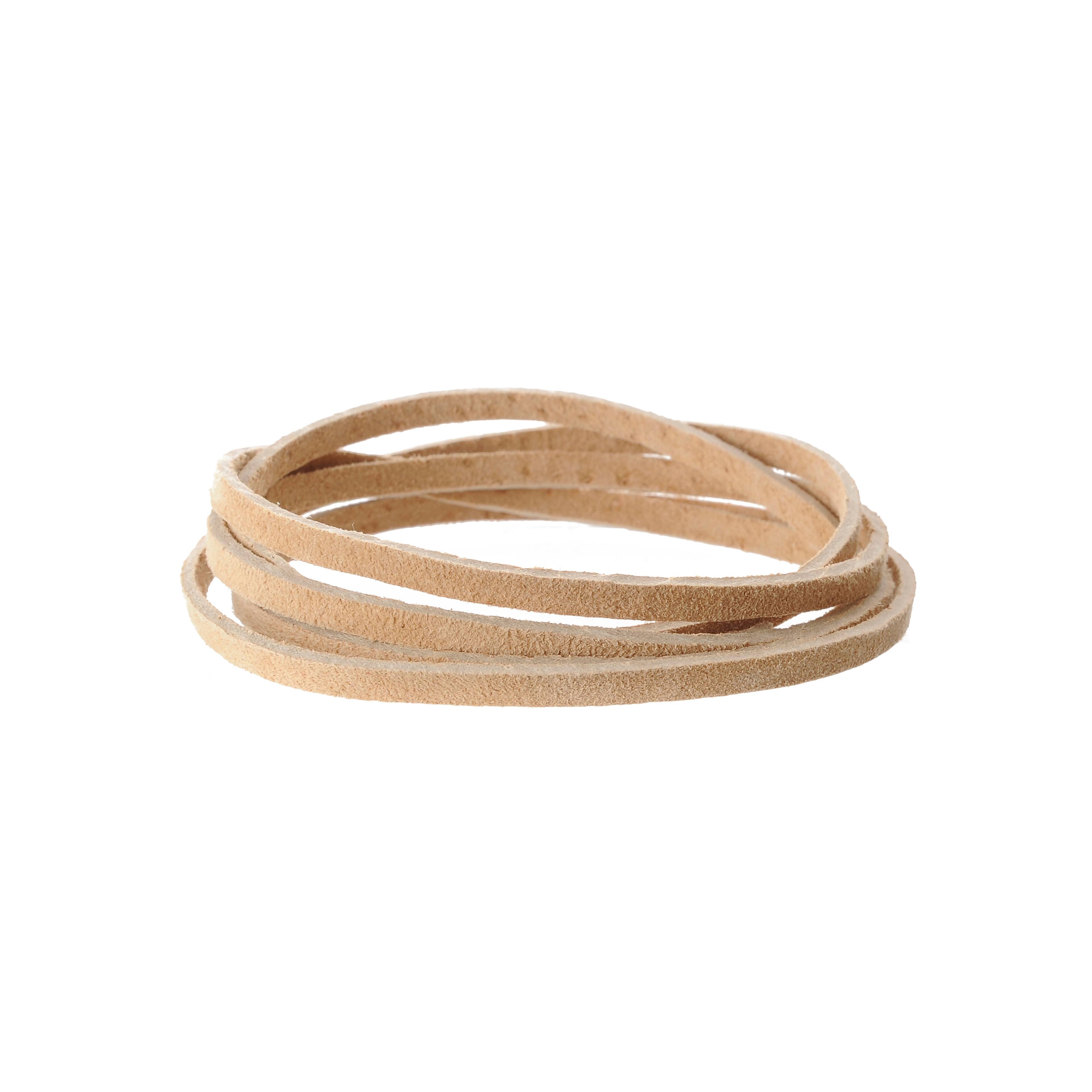 12 Pack: 3.1mm Tan Flat Suede Lace by Bead Landing™