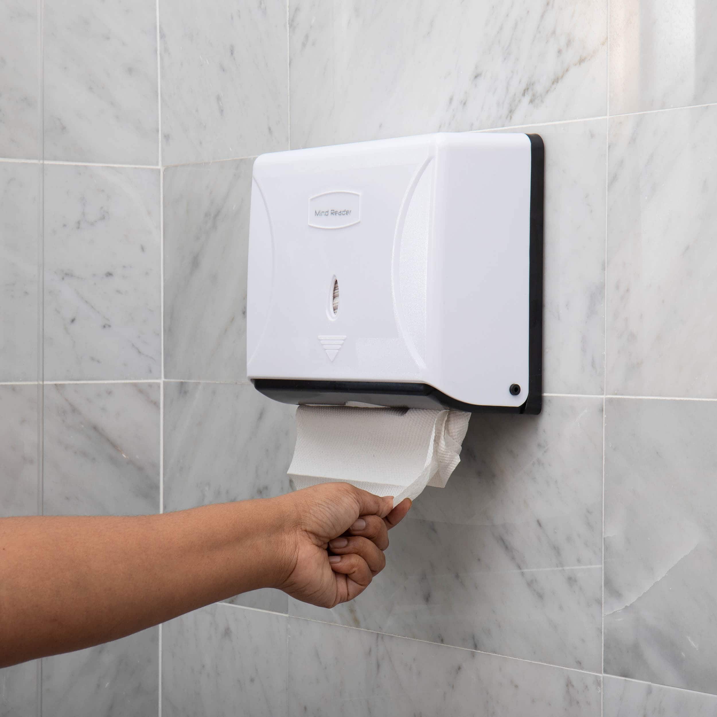 Mind Reader White Multi-Fold Paper Towel Dispenser