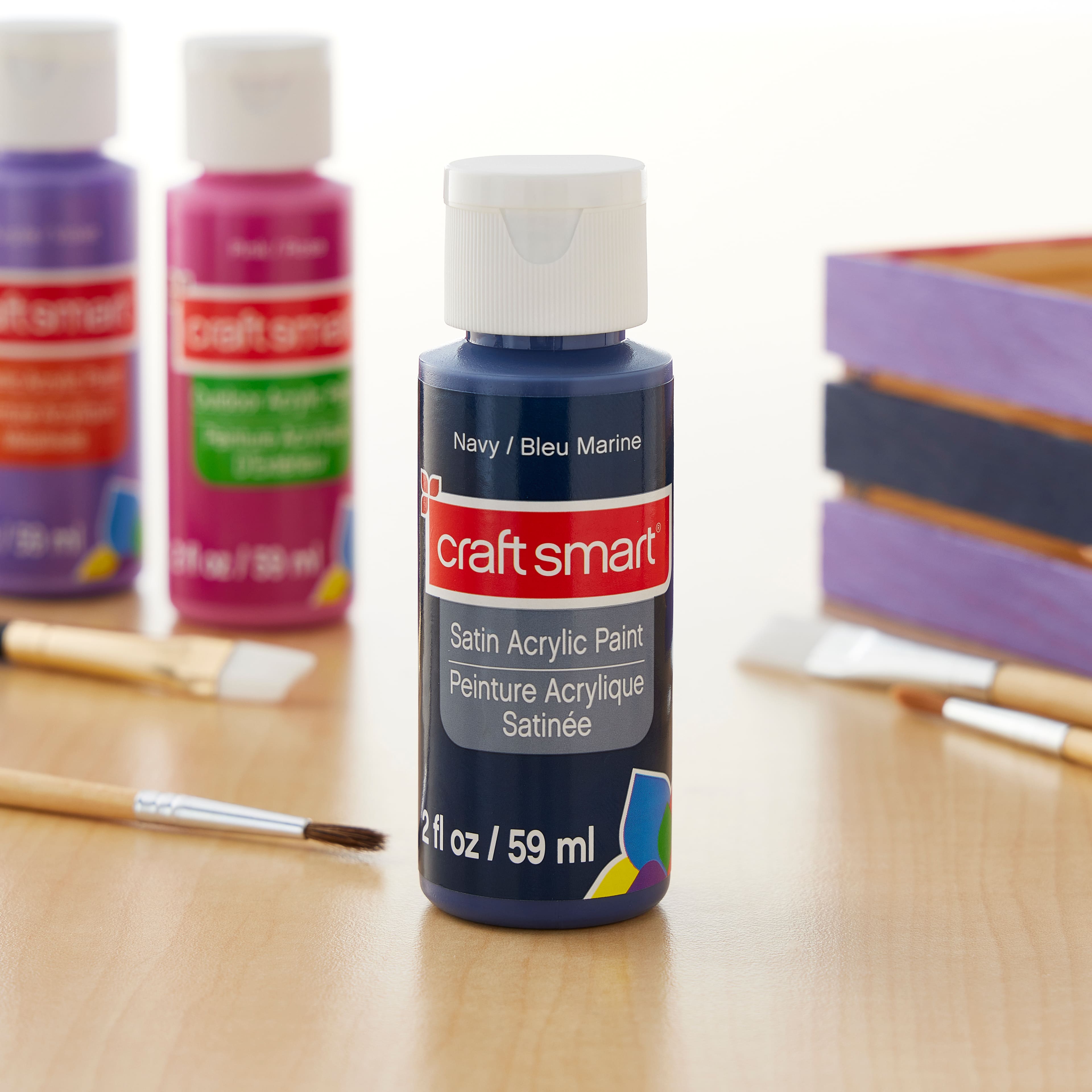 12 Pack: Satin Acrylic Paint by Craft Smart&#xAE;, 2oz.