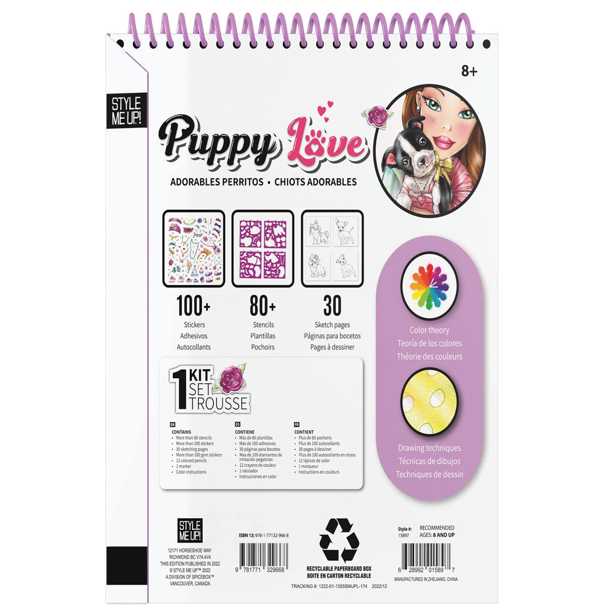 Style Me Up! Puppy Love Sketch Art Kit