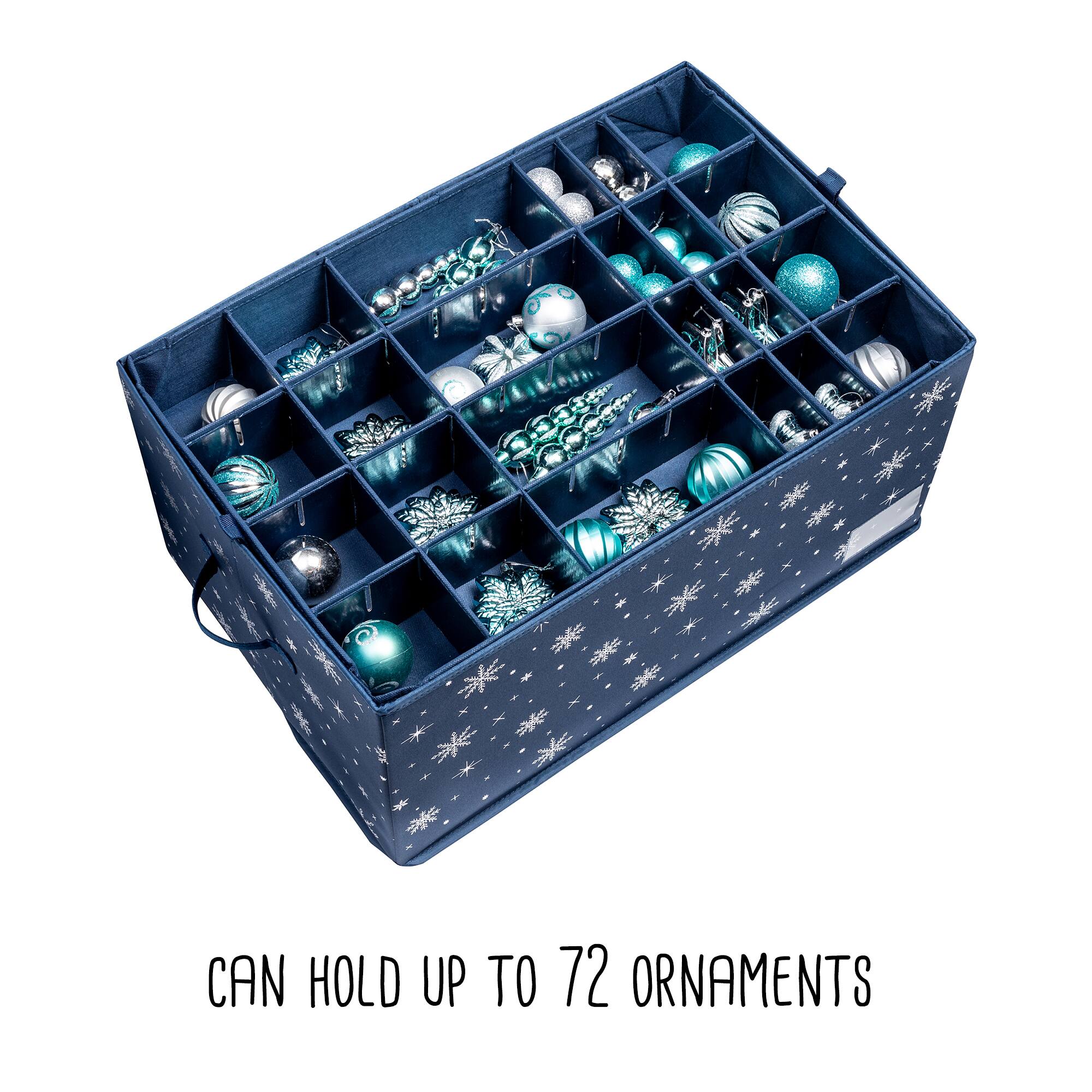 24" x 12" Honey Can Do Deluxe 72 Ornament Storage Box