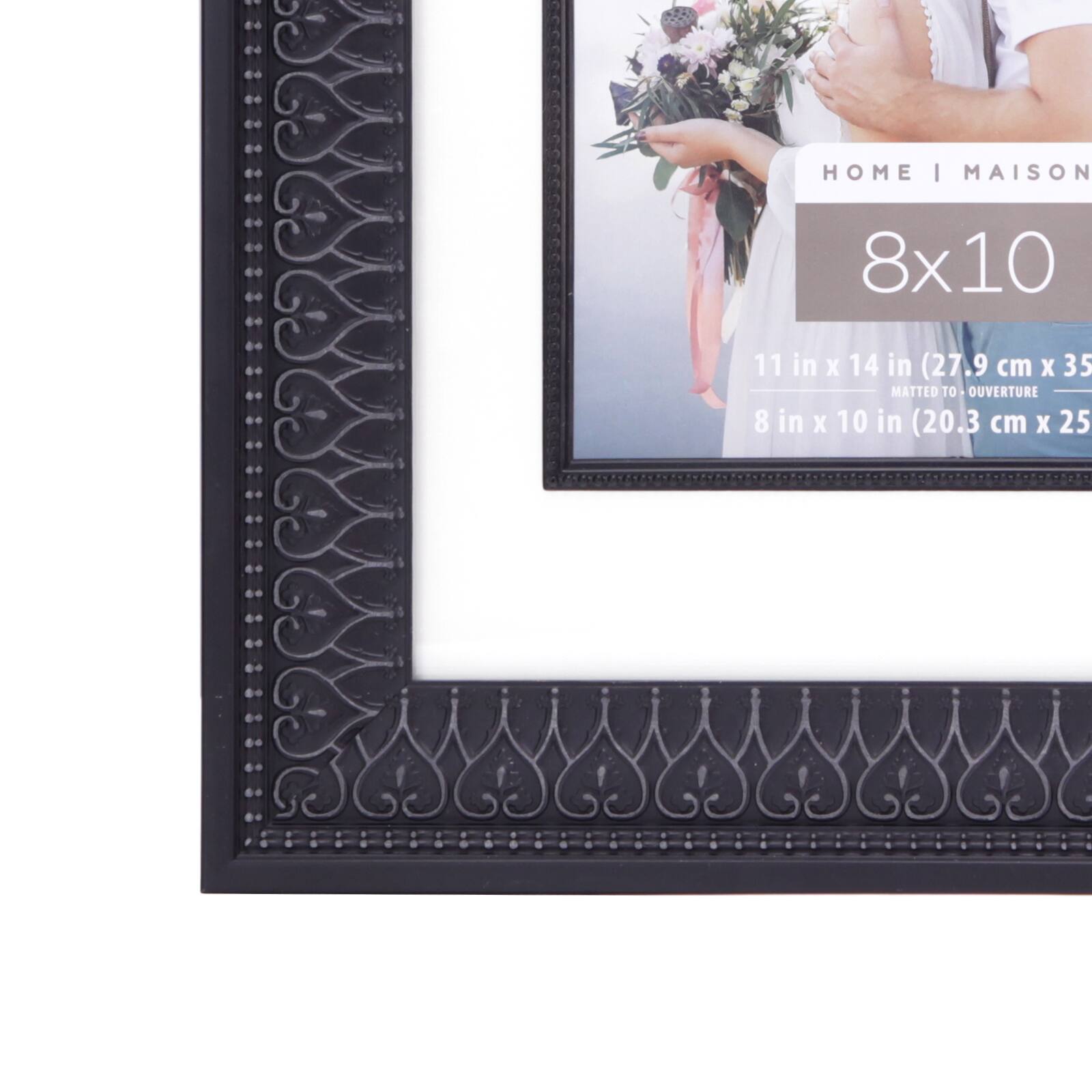 Home Black Hearts Frame with Mat by Studio Décor®