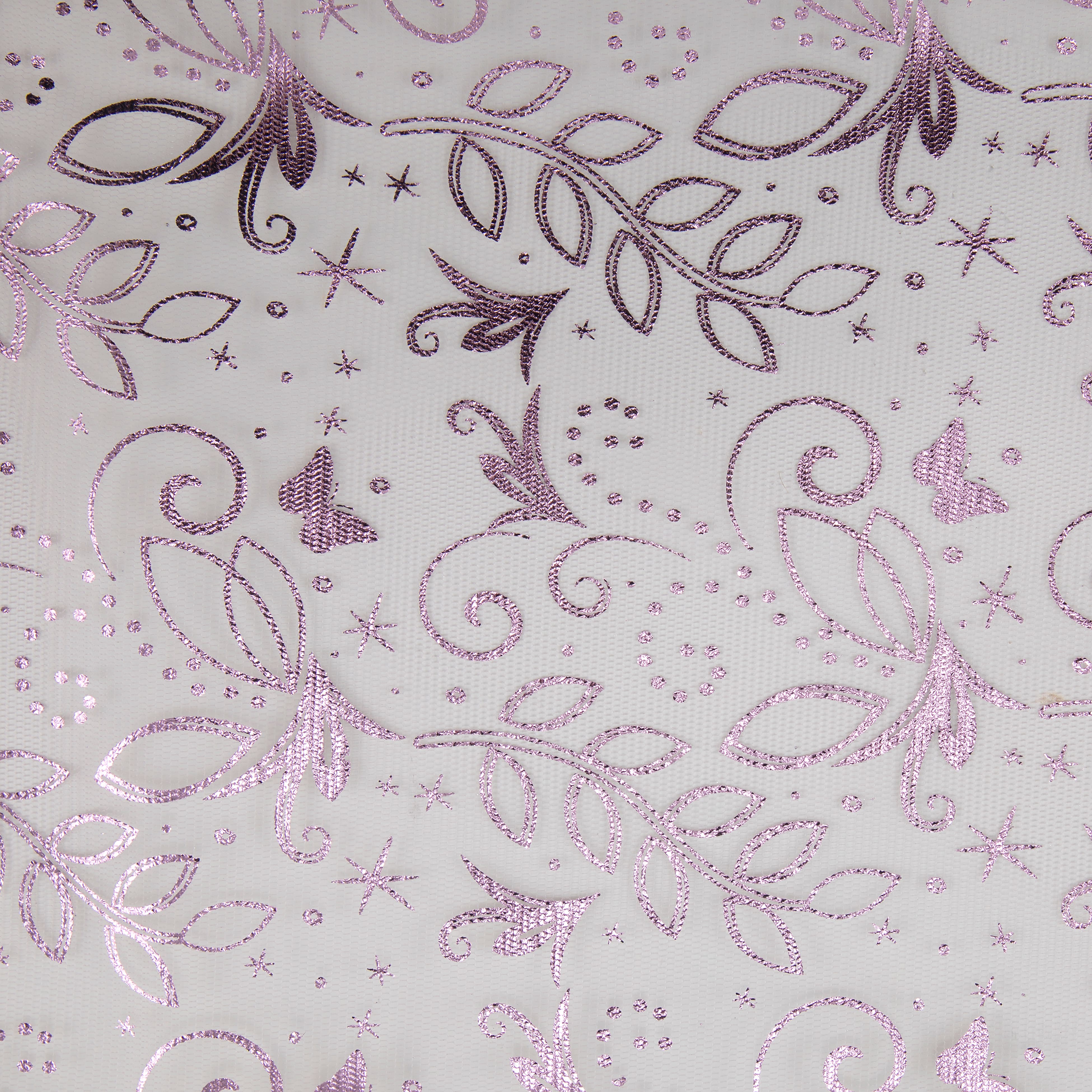 Wyla Light Pink Butterfly Mesh Polyester Fabric