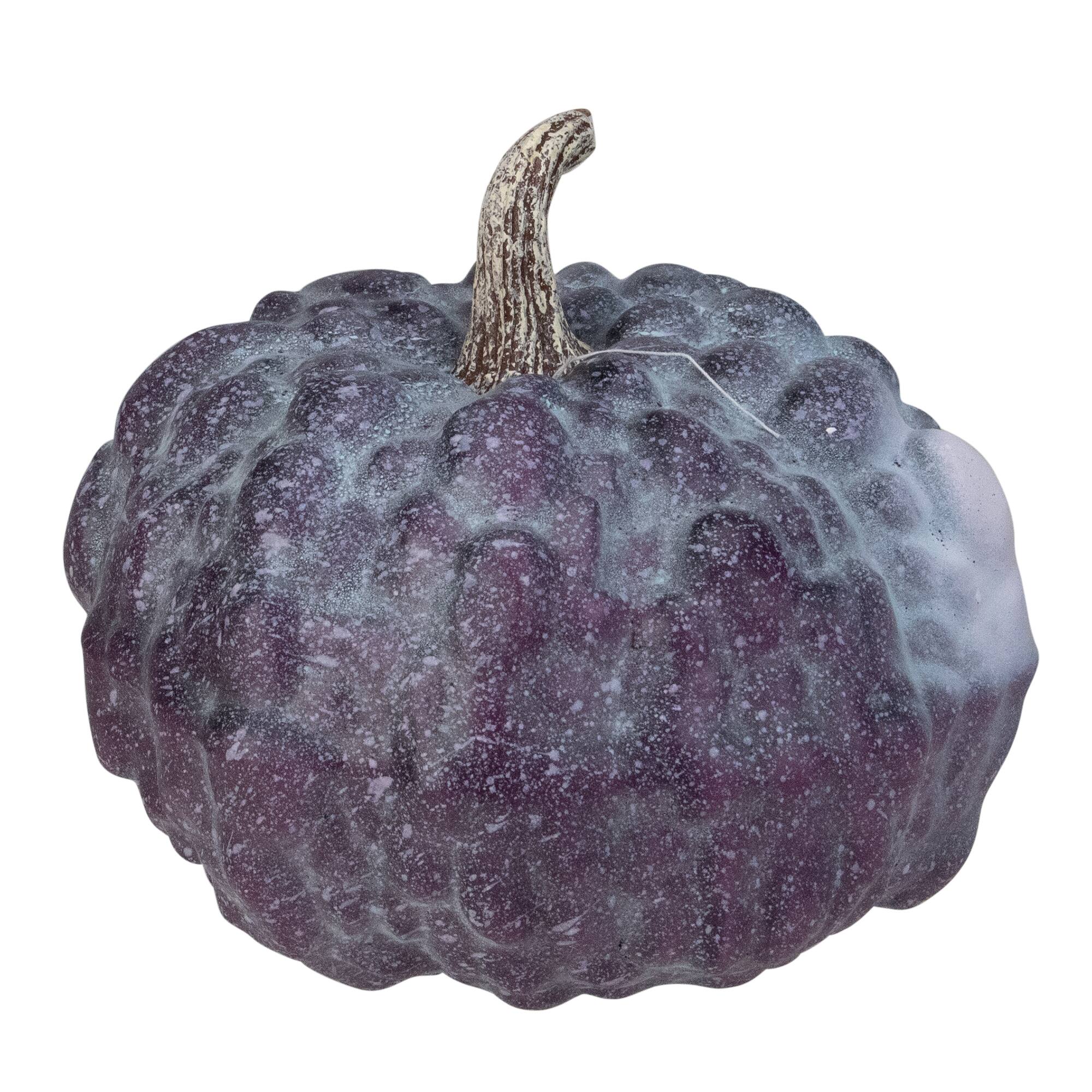 7" Purple & White Textured Pumpkin Tabletop Décor