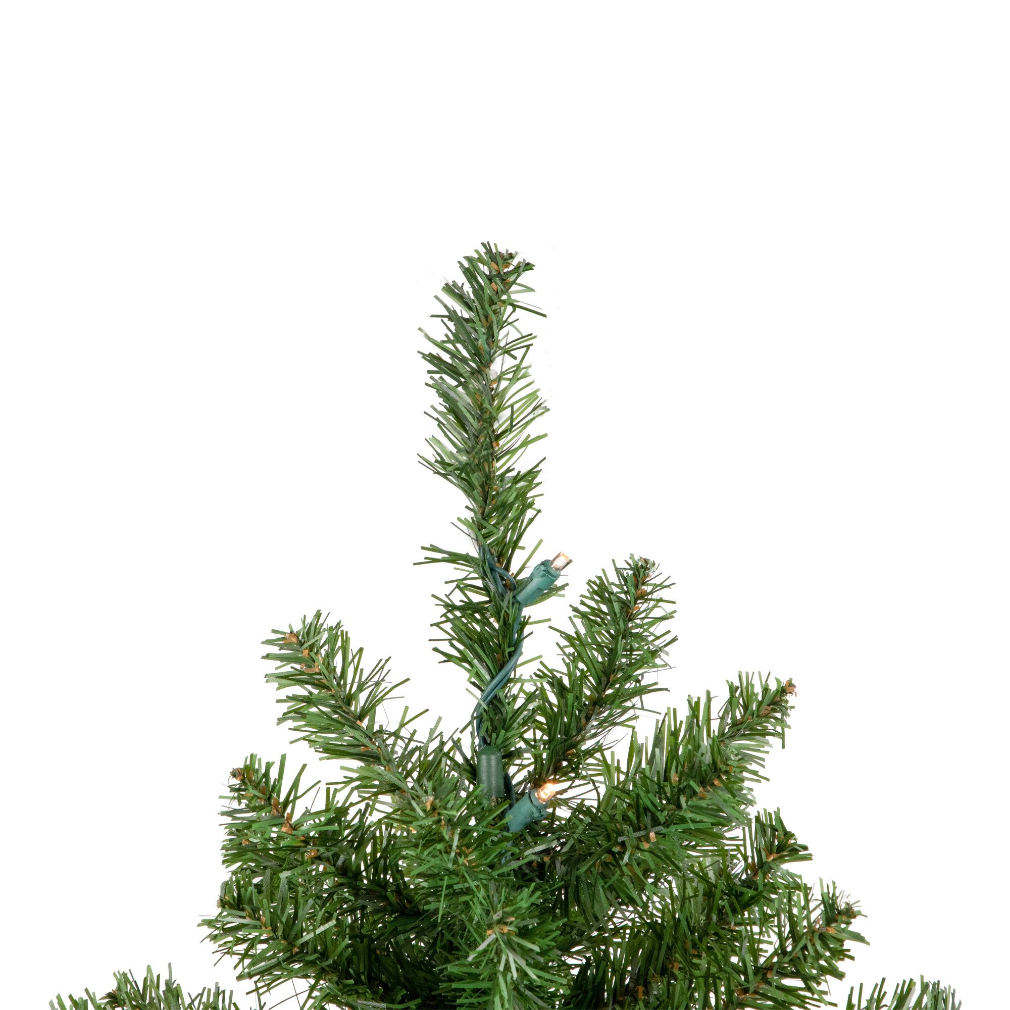 18&#x22; Pre-Lit Canadian Pine Artificial Christmas Tree, Clear LED Lights