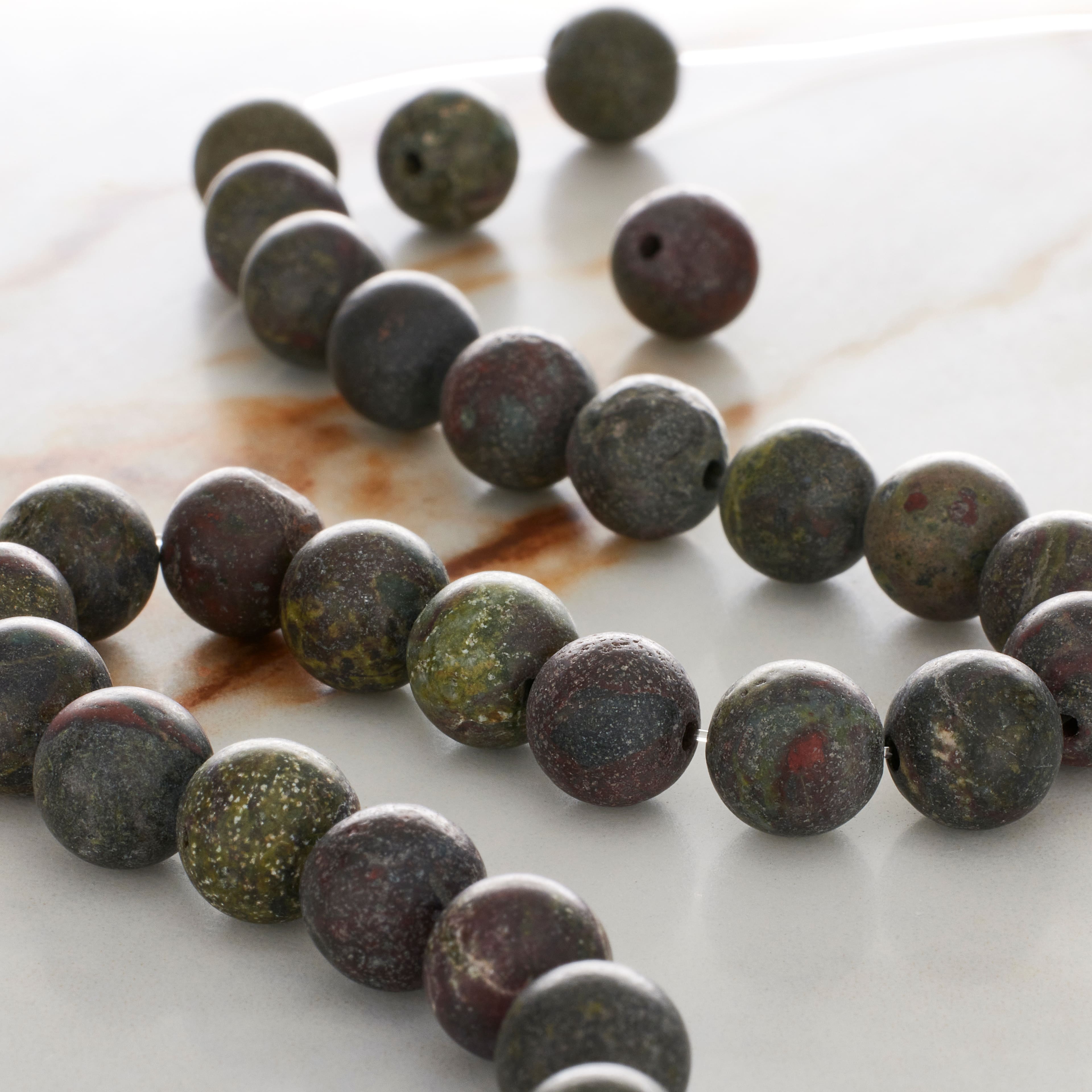 Matte Dragon Blood Round Beads, 8mm by Bead Landing&#x2122;