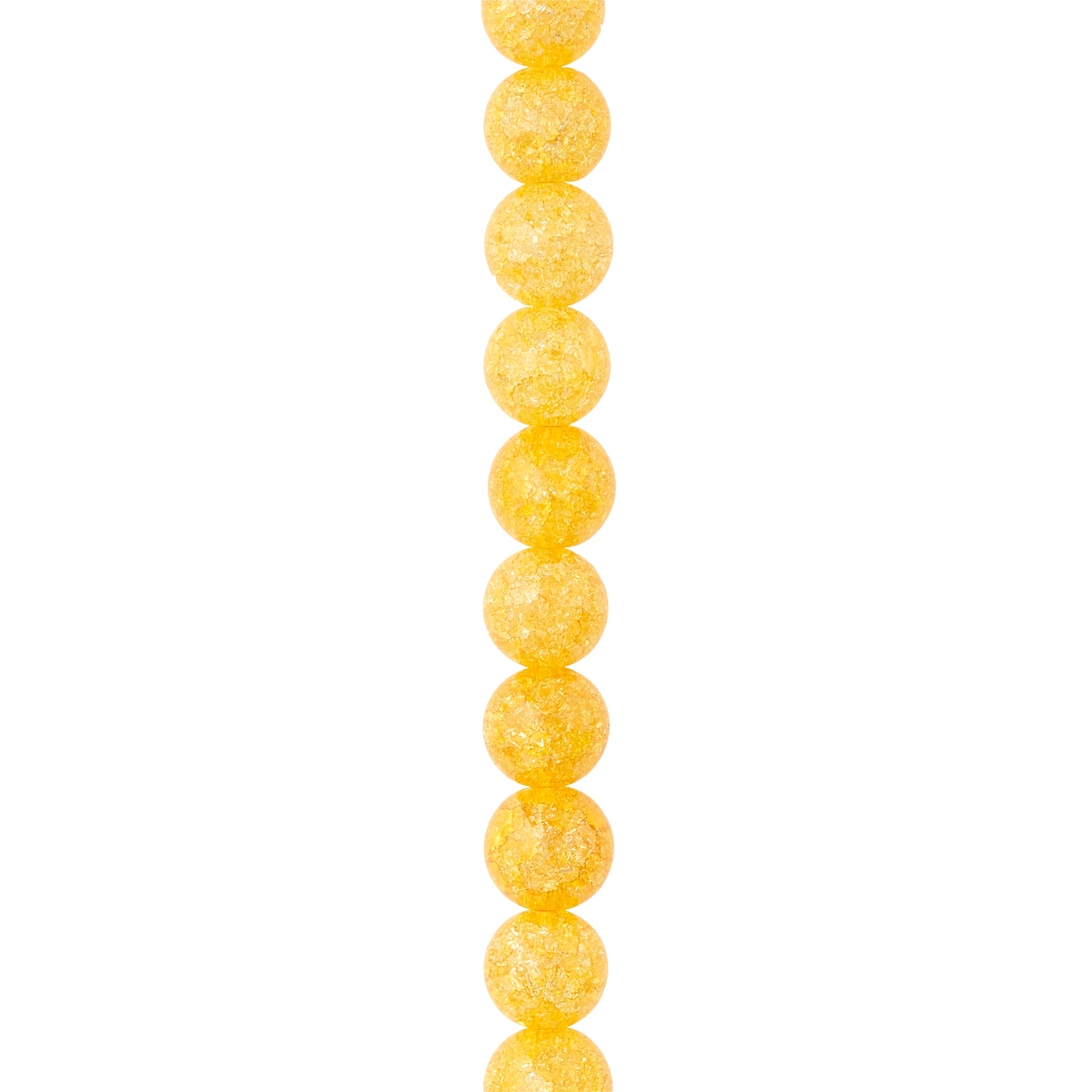 Perles rondes en quartzite jaune craquelé de Bead Landing, 10 mm