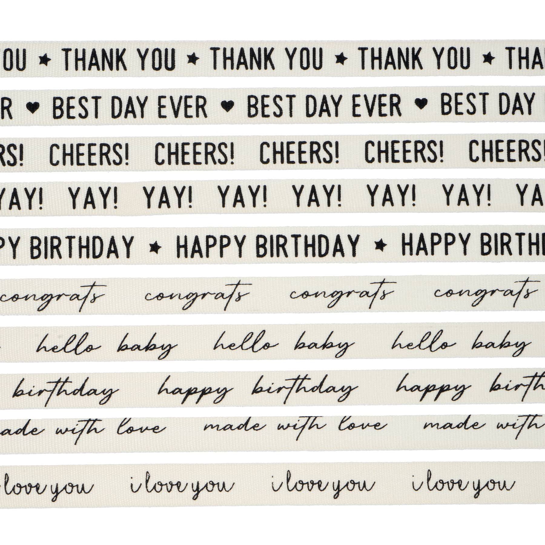 3/8&#x22; x 2yd. Sentiments Value Pack Ribbon by Celebrate It&#xAE;