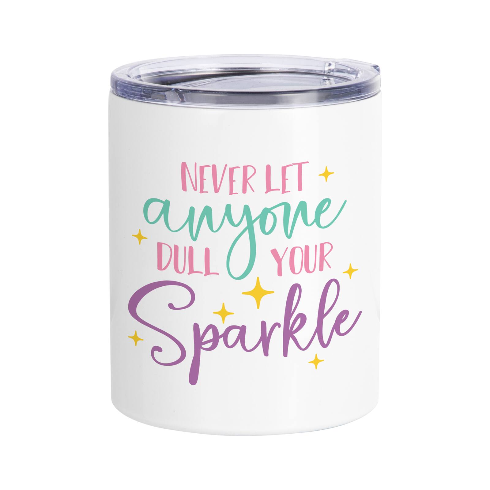 Craft Express 4ct. 10oz. White Stainless Steel Lowball Mug