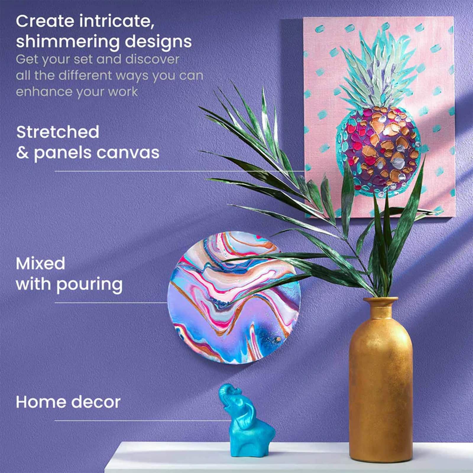 Arteza&#xAE; Vibrant Essentials Metallic Acrylic Paint Set