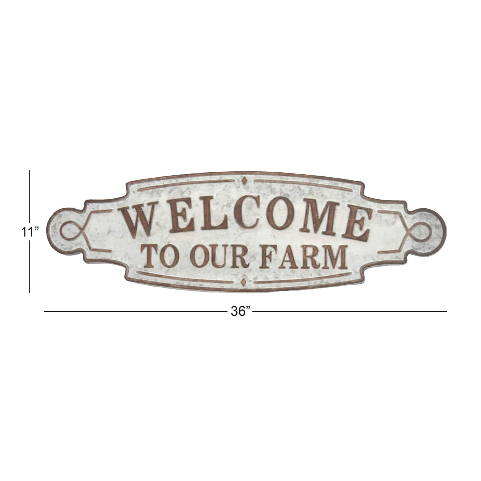 Brown Metal Farmhouse Sign Wall D&#xE9;cor