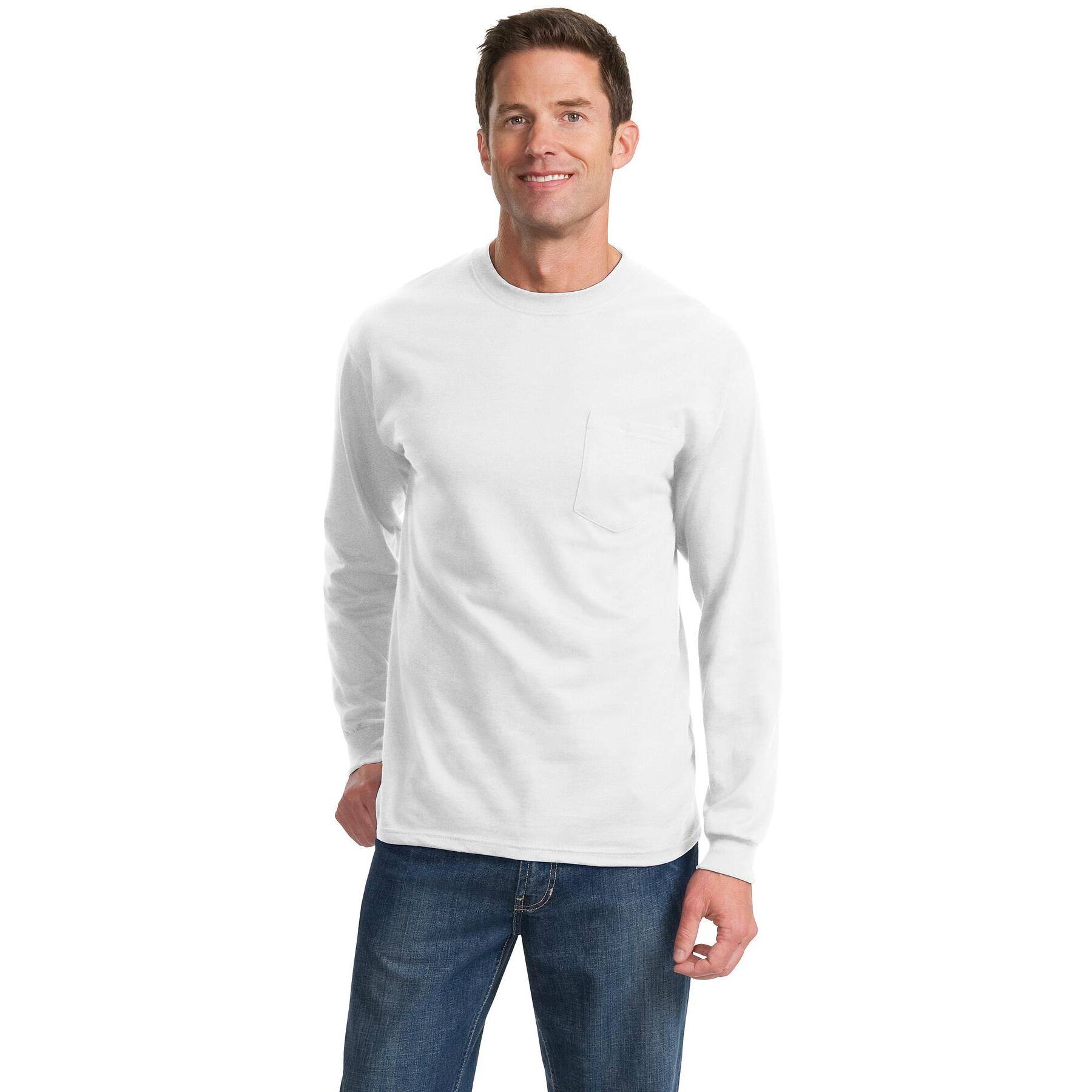 Port & Company® Long Sleeve Essential Pocket T-Shirt