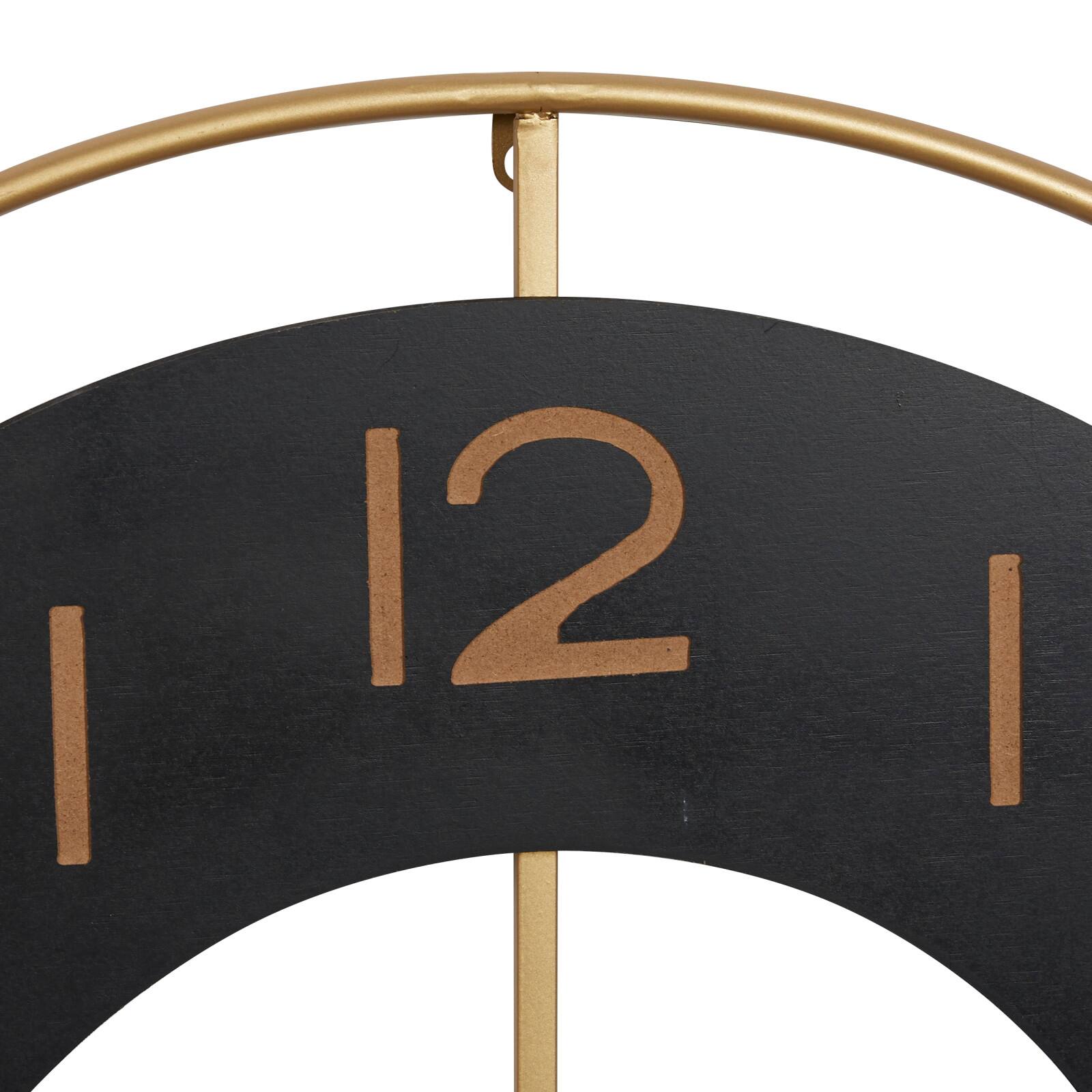 Gold Vintage Metal Wall Clock, 28&#x22; x 28&#x22;