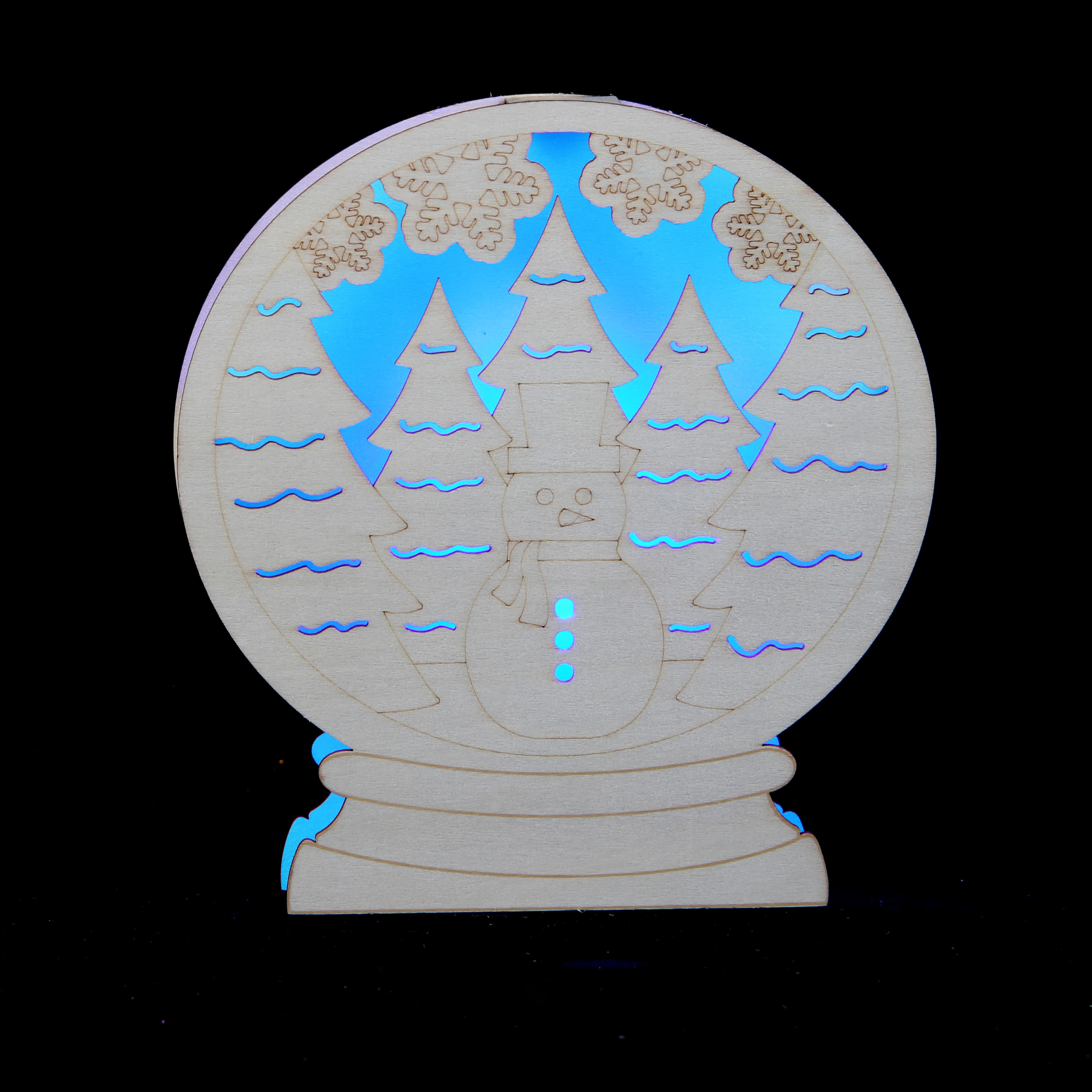 7&#x22; Unfinished Wood LED Snow Globe Tabletop Accent by Make Market&#xAE;