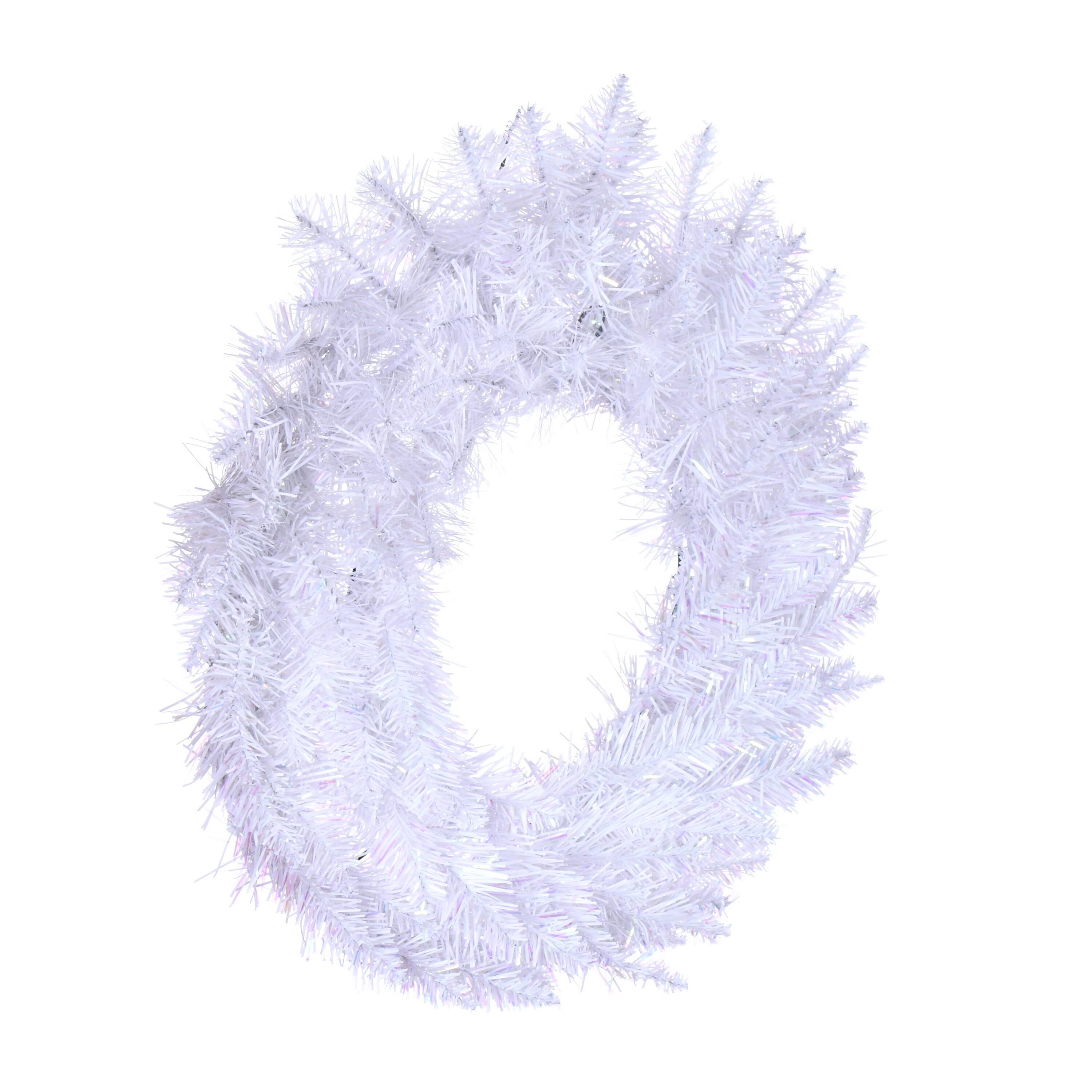24" Sparkle White Spruce Wreath