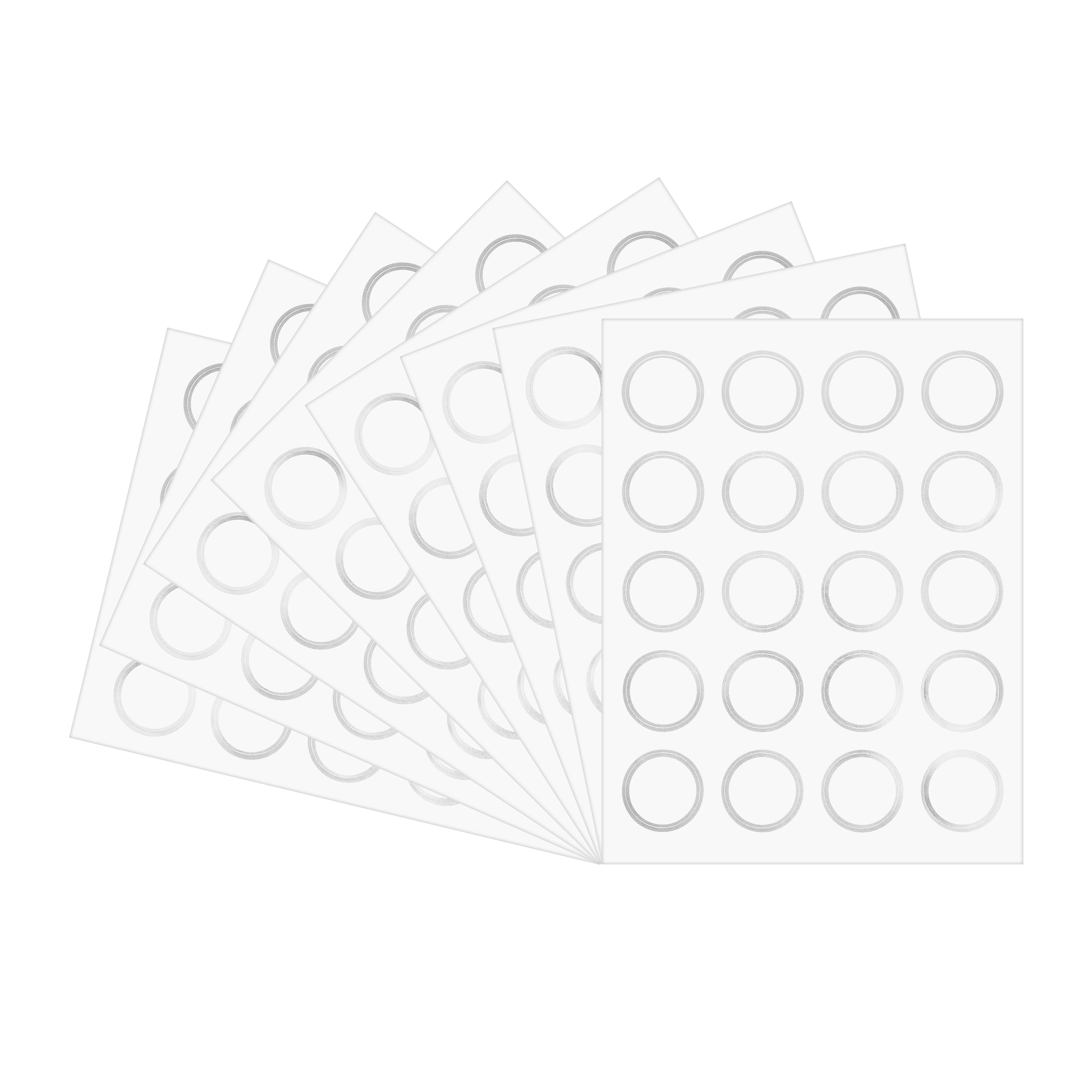 12 Packs: 160 ct. (1,920 total) Silver Border Round Label Stickers by Recollections&#x2122;