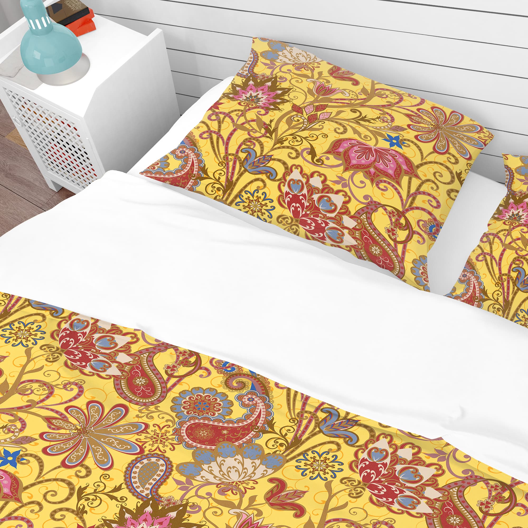 Designart &#x27;Pattern in Ethnic Traditional Style&#x27; Bohemian &#x26; Eclectic Bedding Set - Duvet Cover &#x26; Shams