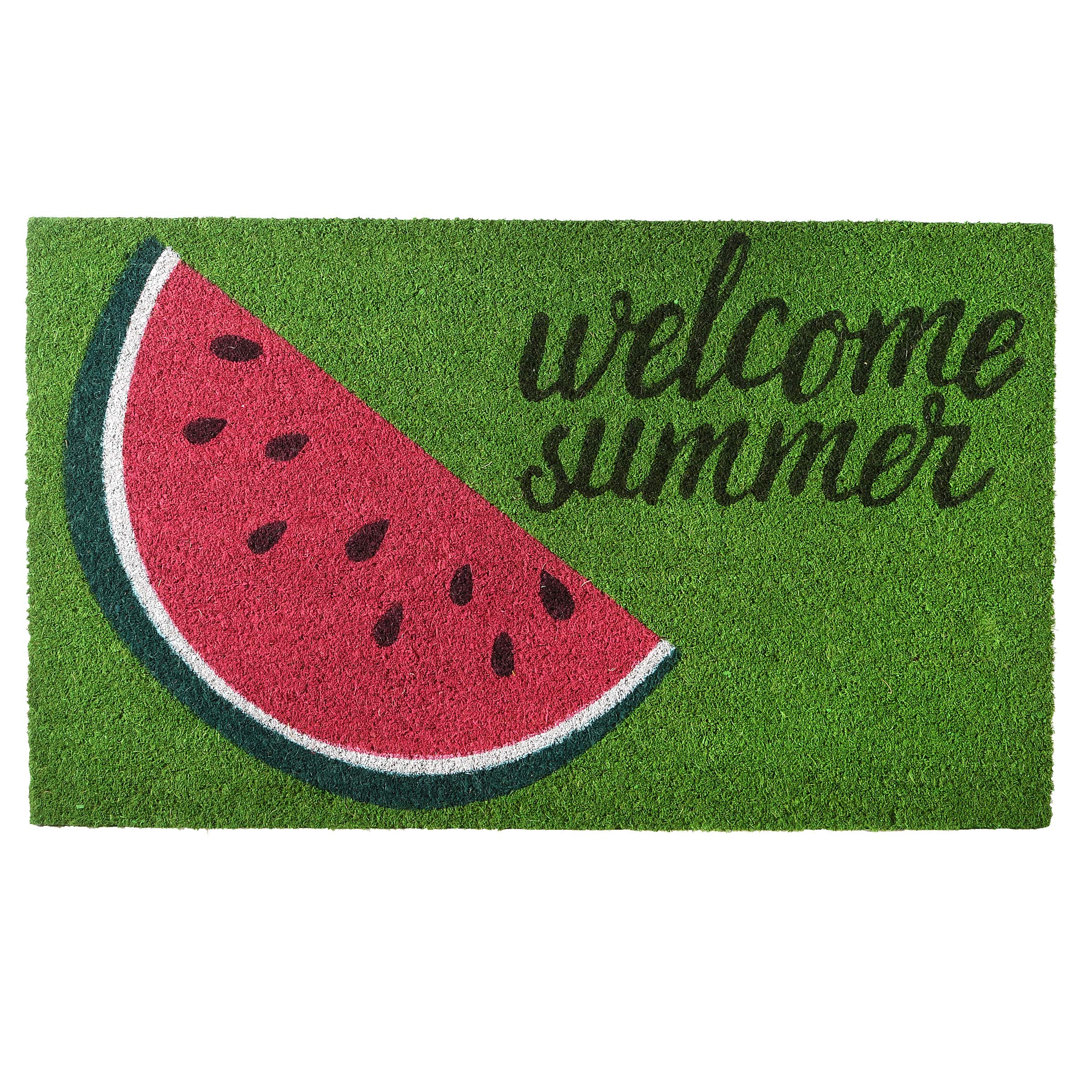 30" Welcome Summer Watermelon Coir Doormat