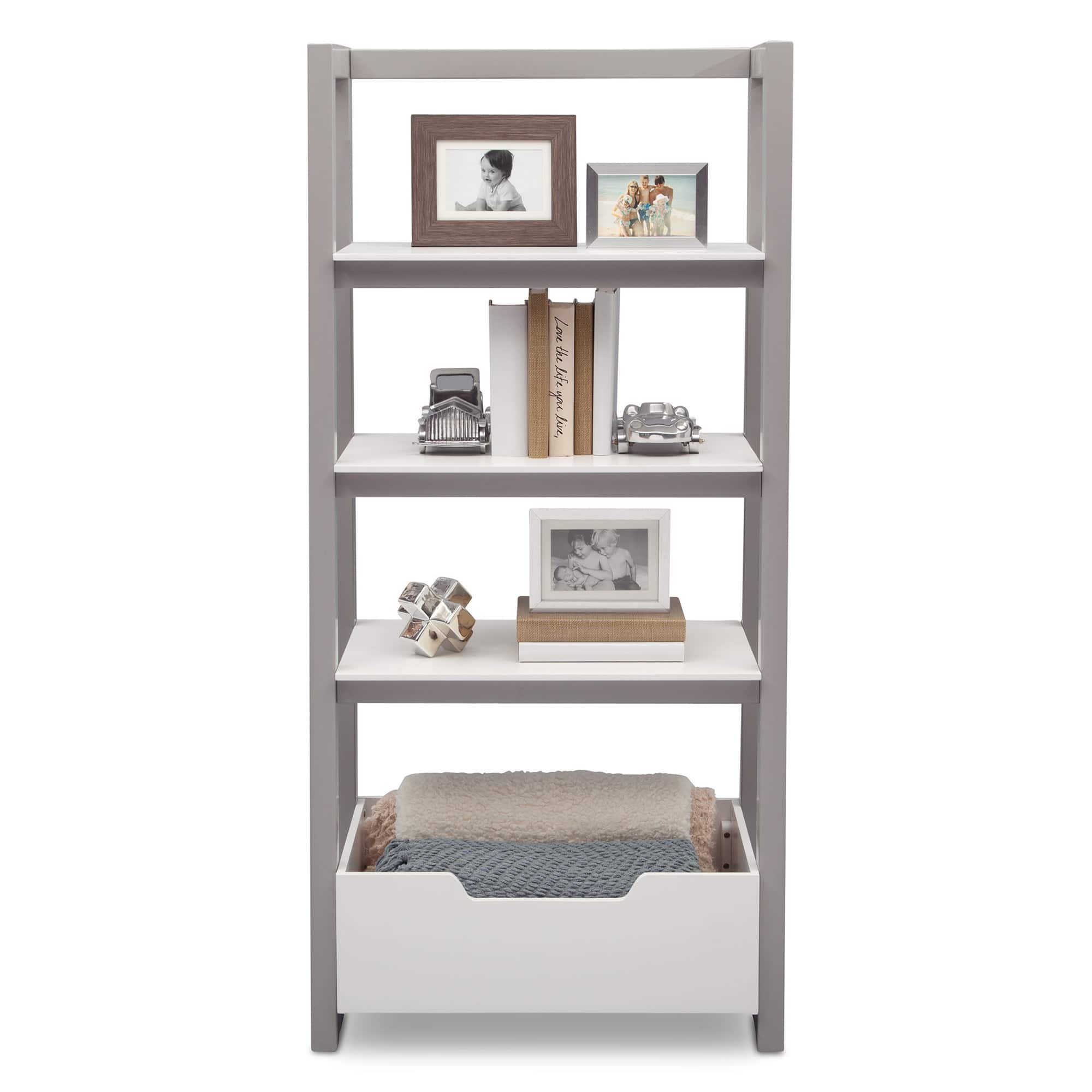 Delta Children Gateway White & Gray Ladder Shelf