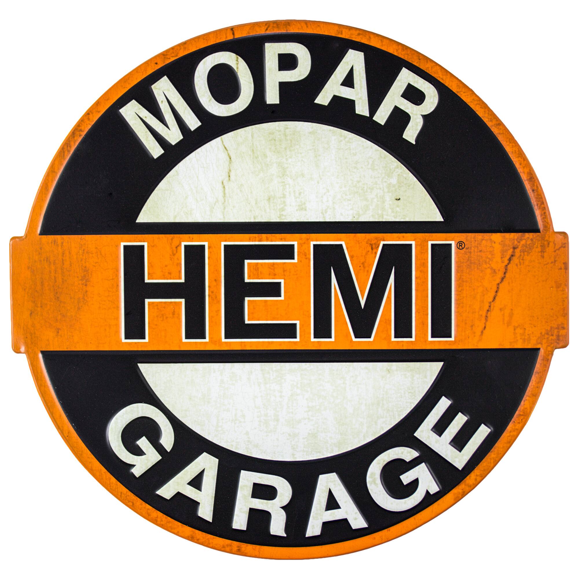 American Art Décor™ 16.25" Mopar HEMI® Garage Embossed Metal Wall Sign