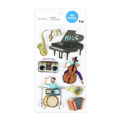 12 Pack: Playing Music Dimensional Stickers by Recollections™ | Michaels®