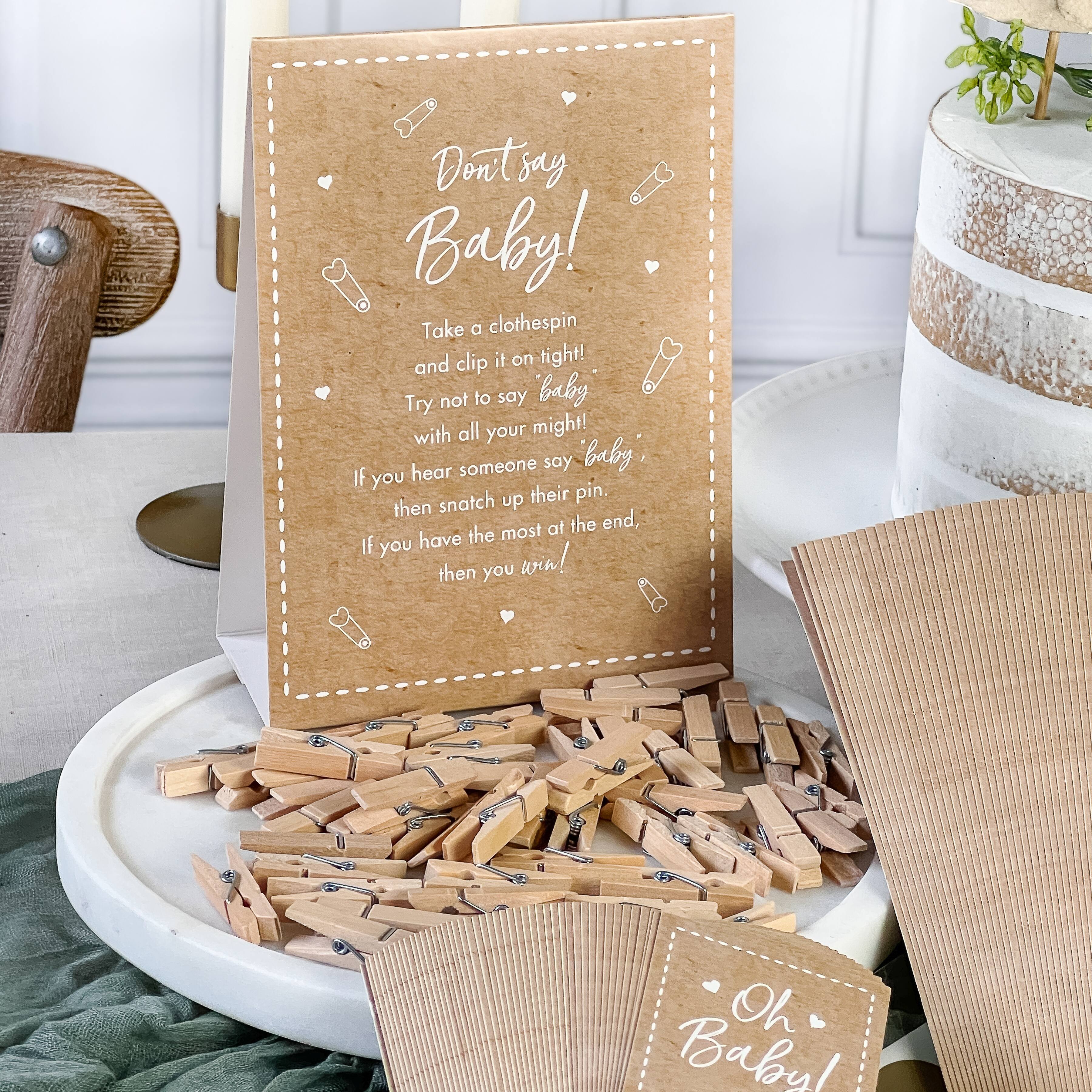 Kate Aspen® Kraft Baby Shower Game Set