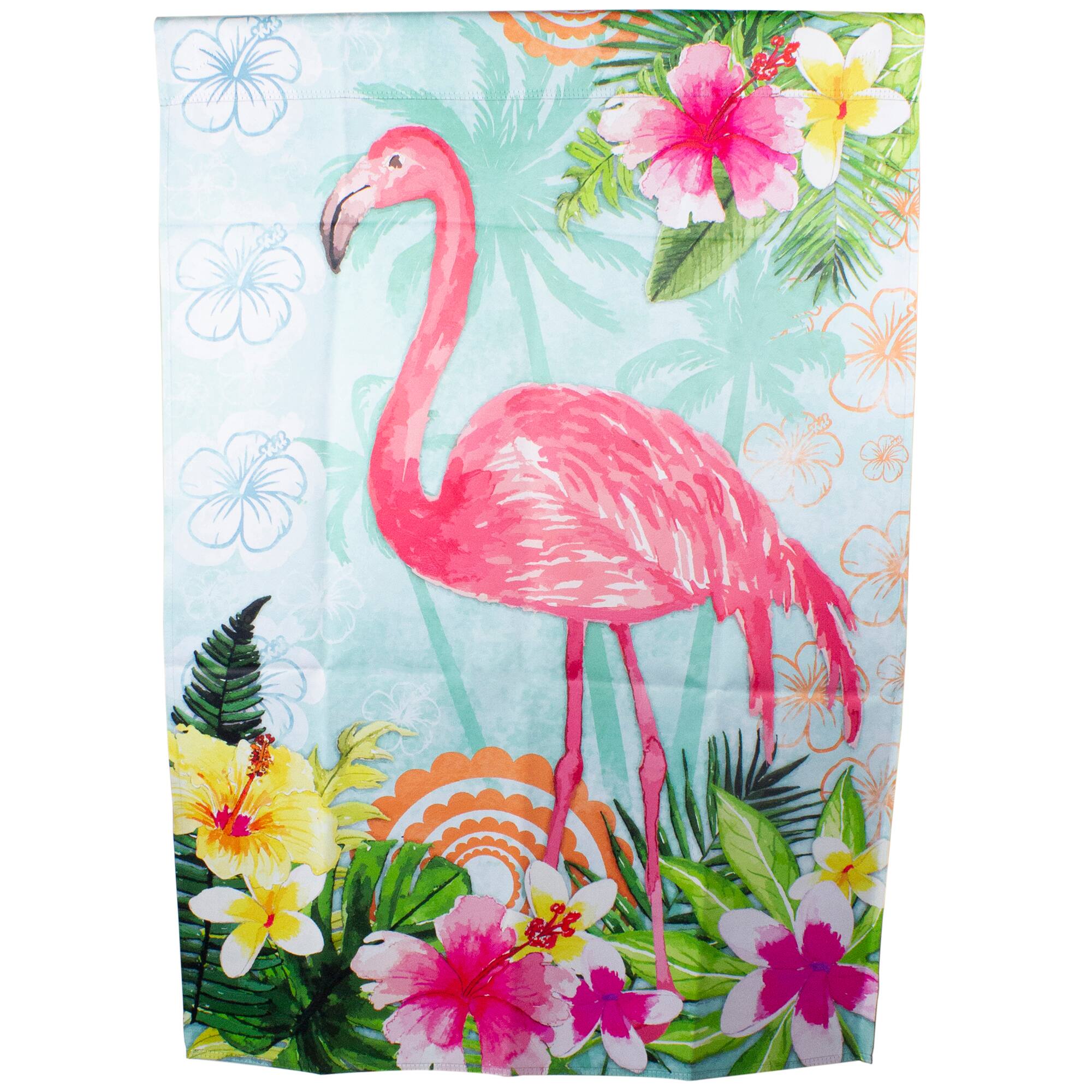 Tropical Flamingo Spring Outdoor House Flag