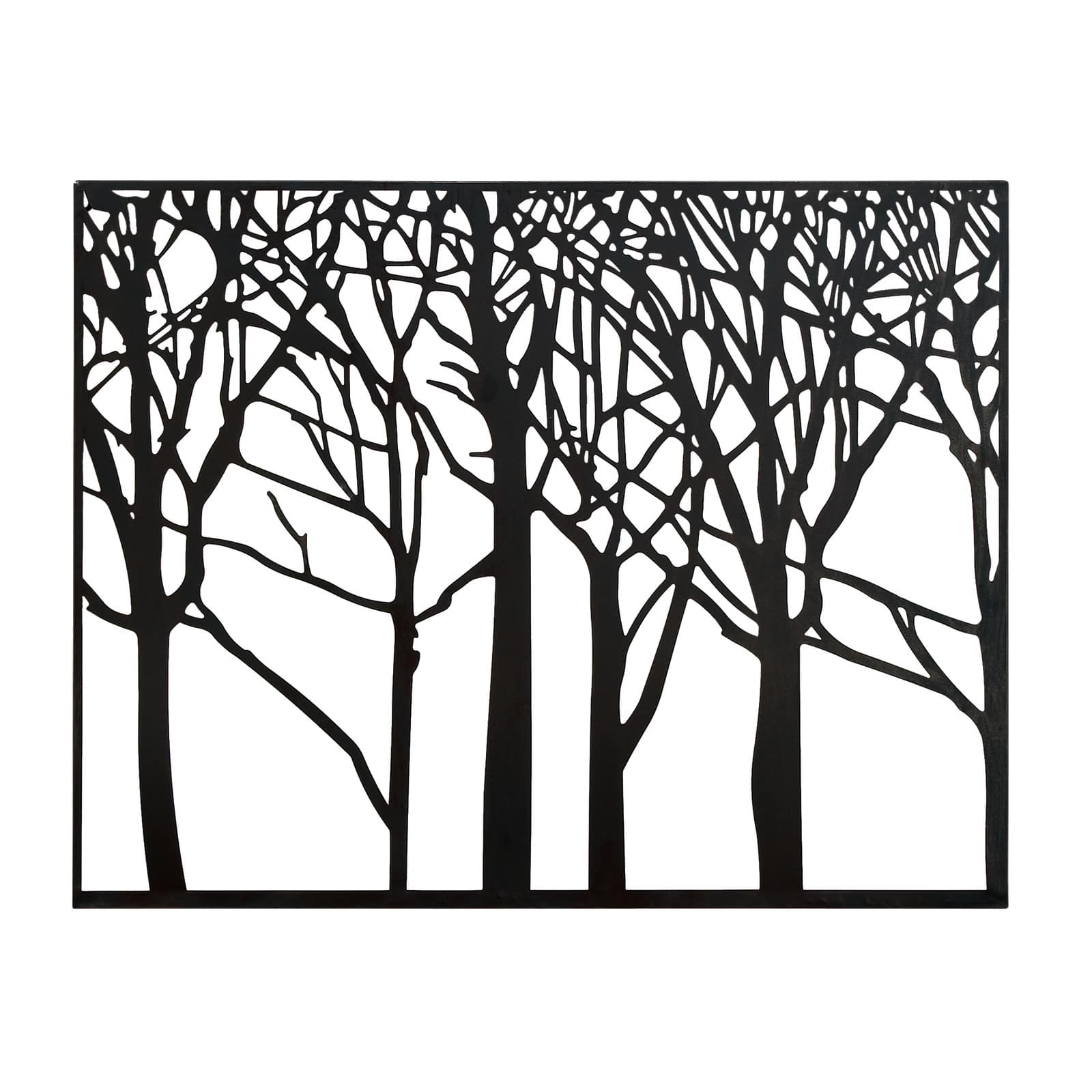 Black Metal Modern Trees Wall Décor