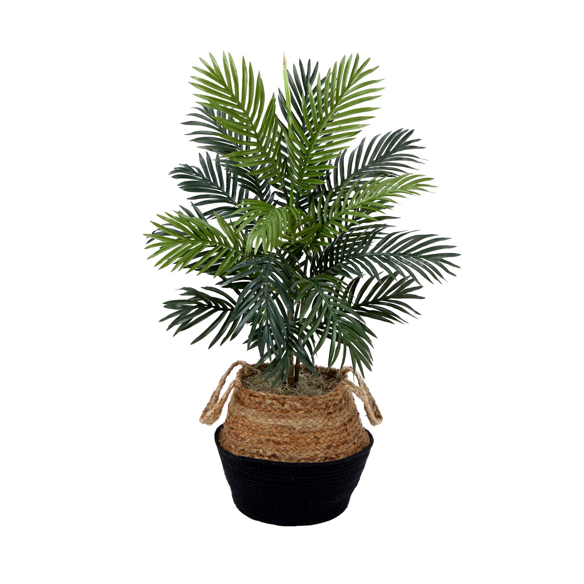 3ft. Artificial Areca Palm Tree with Handmade Jute & Cotton Basket