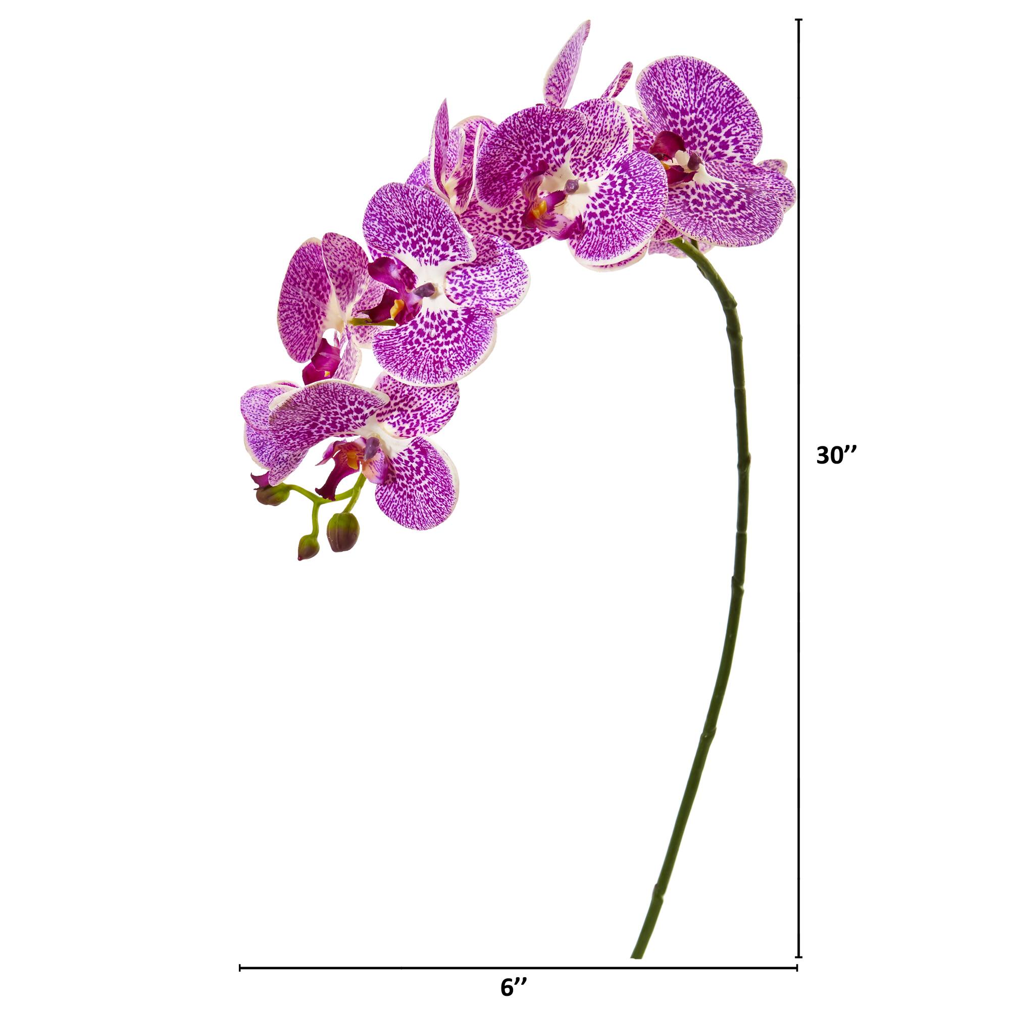 30&#x22; Phalaenopsis Orchid Artificial Flower (Set of 6)