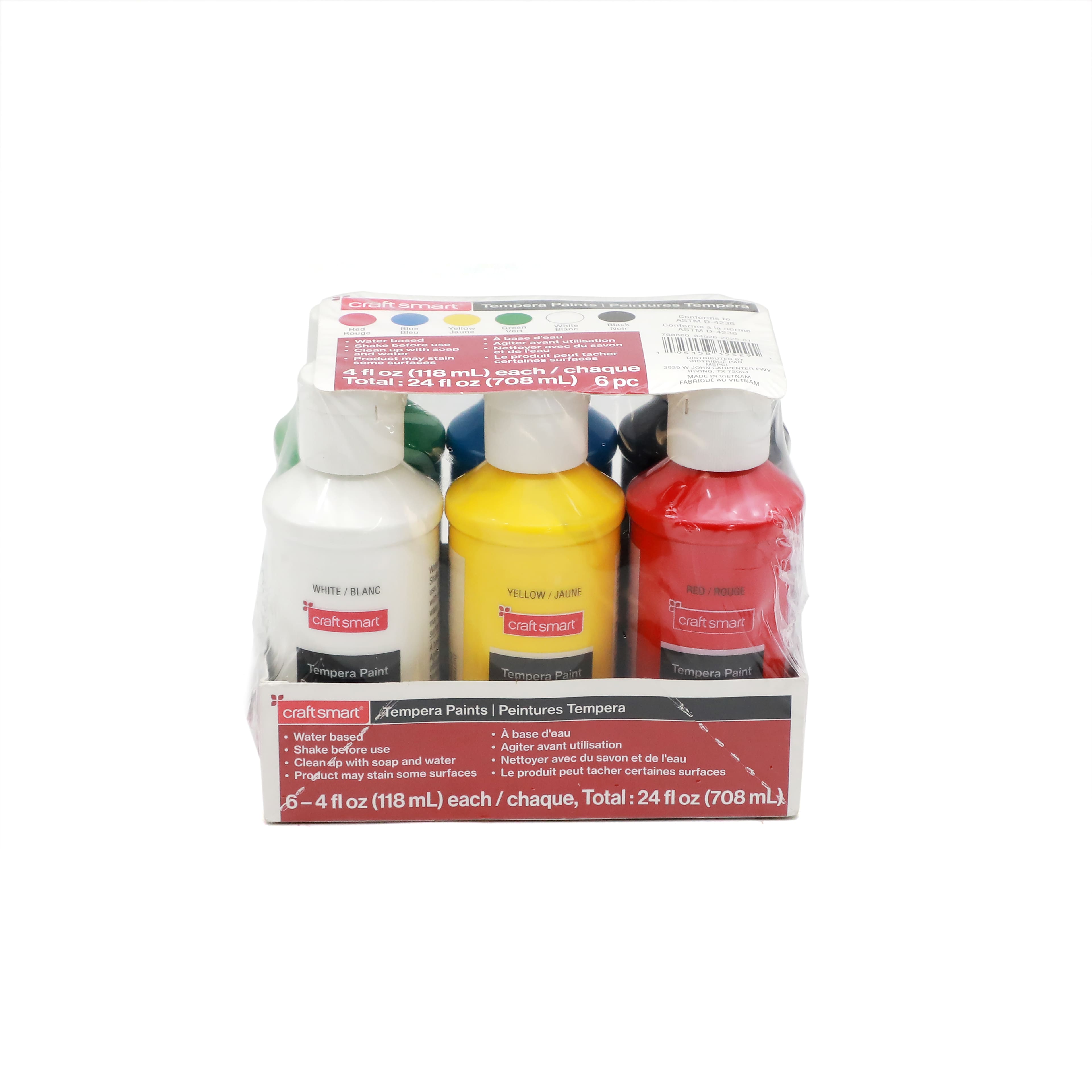 6 Colour Primary Tempera Paints Set by Craft Smart®